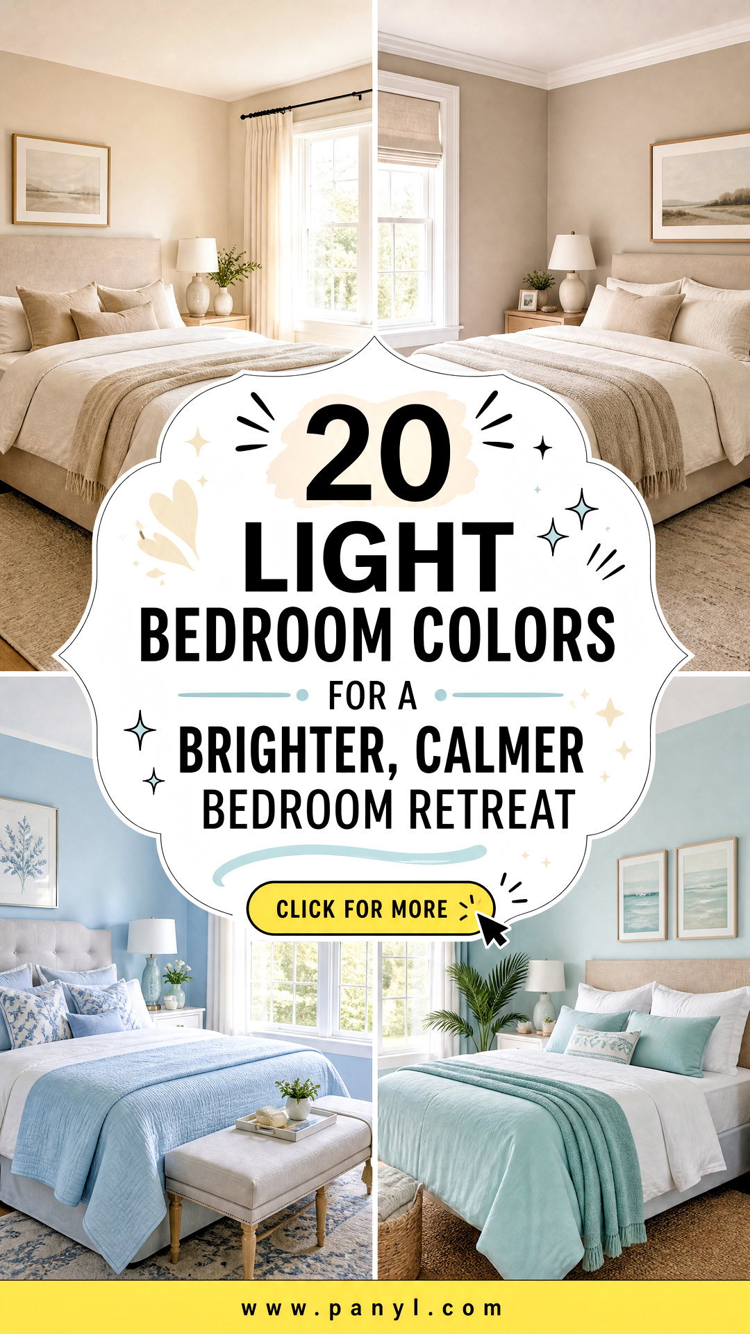 20 Light Bedroom Colors for a Brighter Calmer Bedroom Retreat - 20 Light Bedroom Colors for a Brighter, Calmer Bedroom Retreat