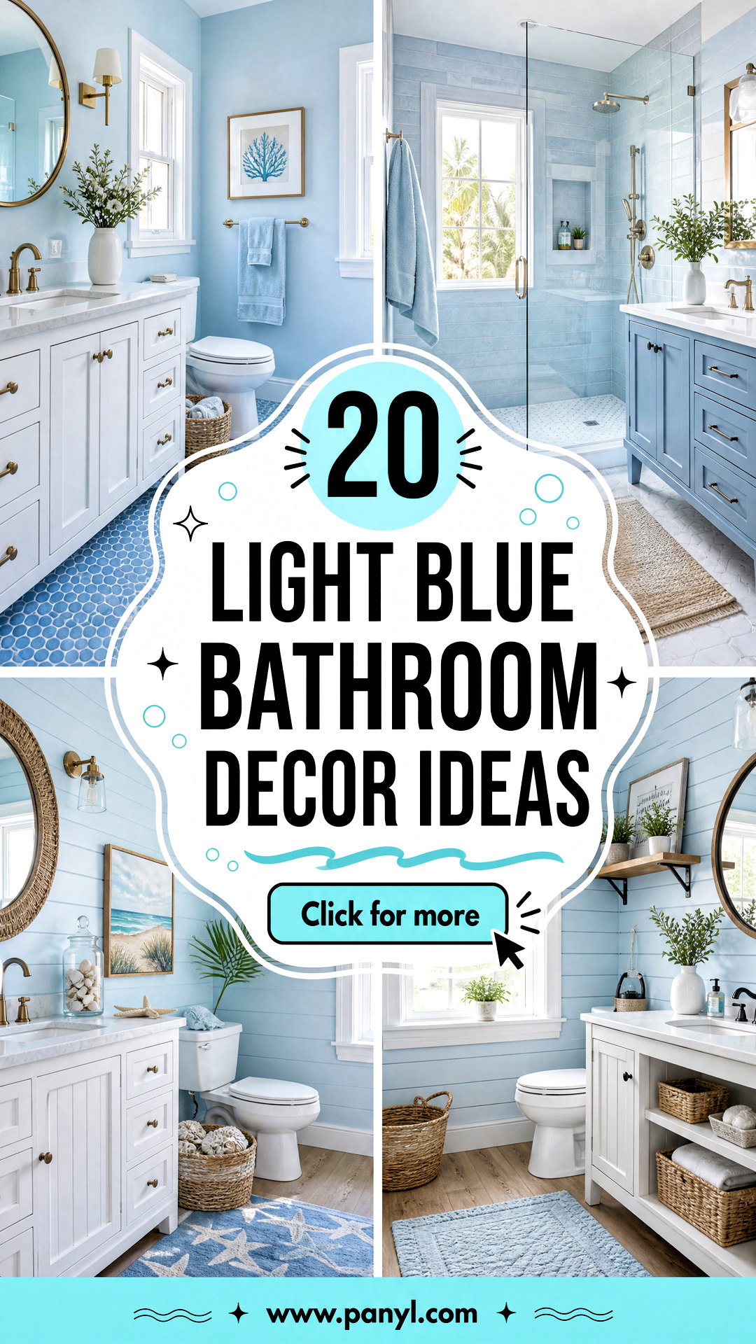 20 Light Blue Bathroom Decor Ideas for a Serene Spa-Like Retreat - 20 Light Blue Bathroom Decor Ideas for a Serene Spa-Like Retreat