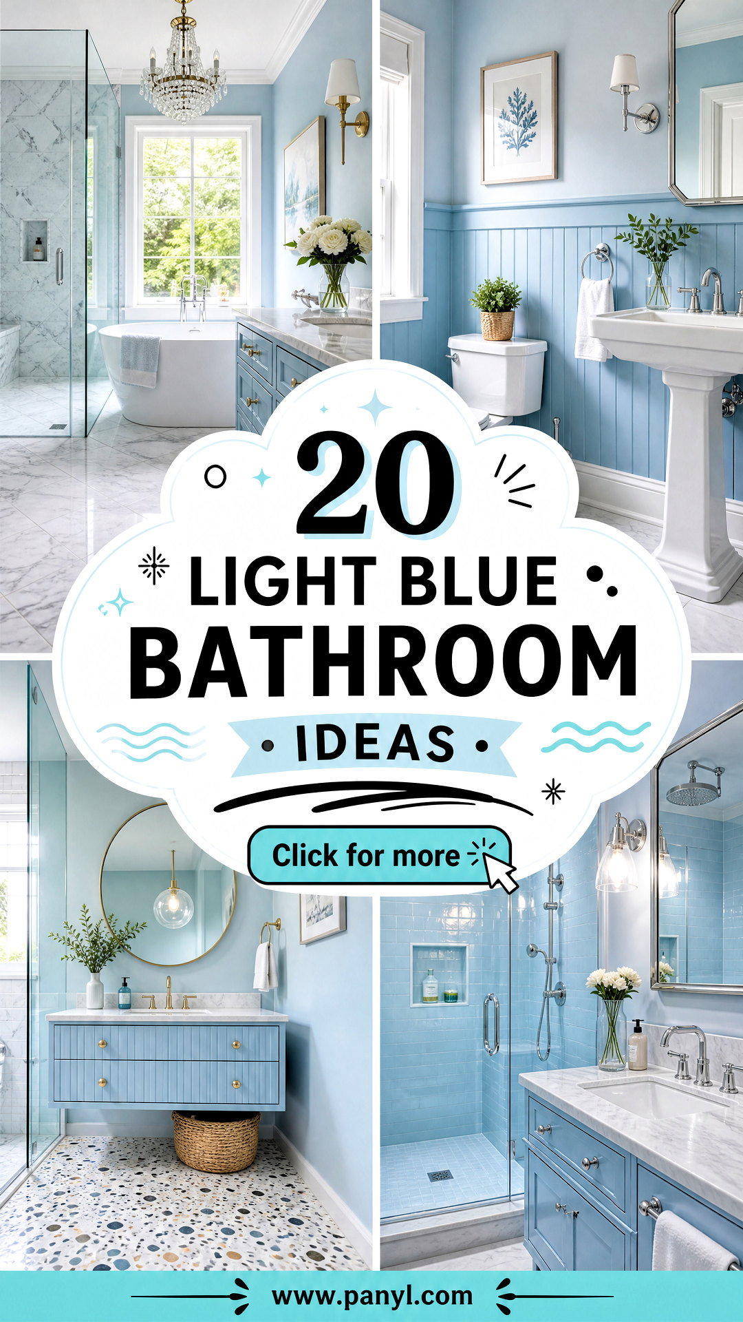 20 Light Blue Bathroom Ideas for a Serene Spa-Like Escape - 20 Light Blue Bathroom Ideas for a Serene Spa-Like Escape