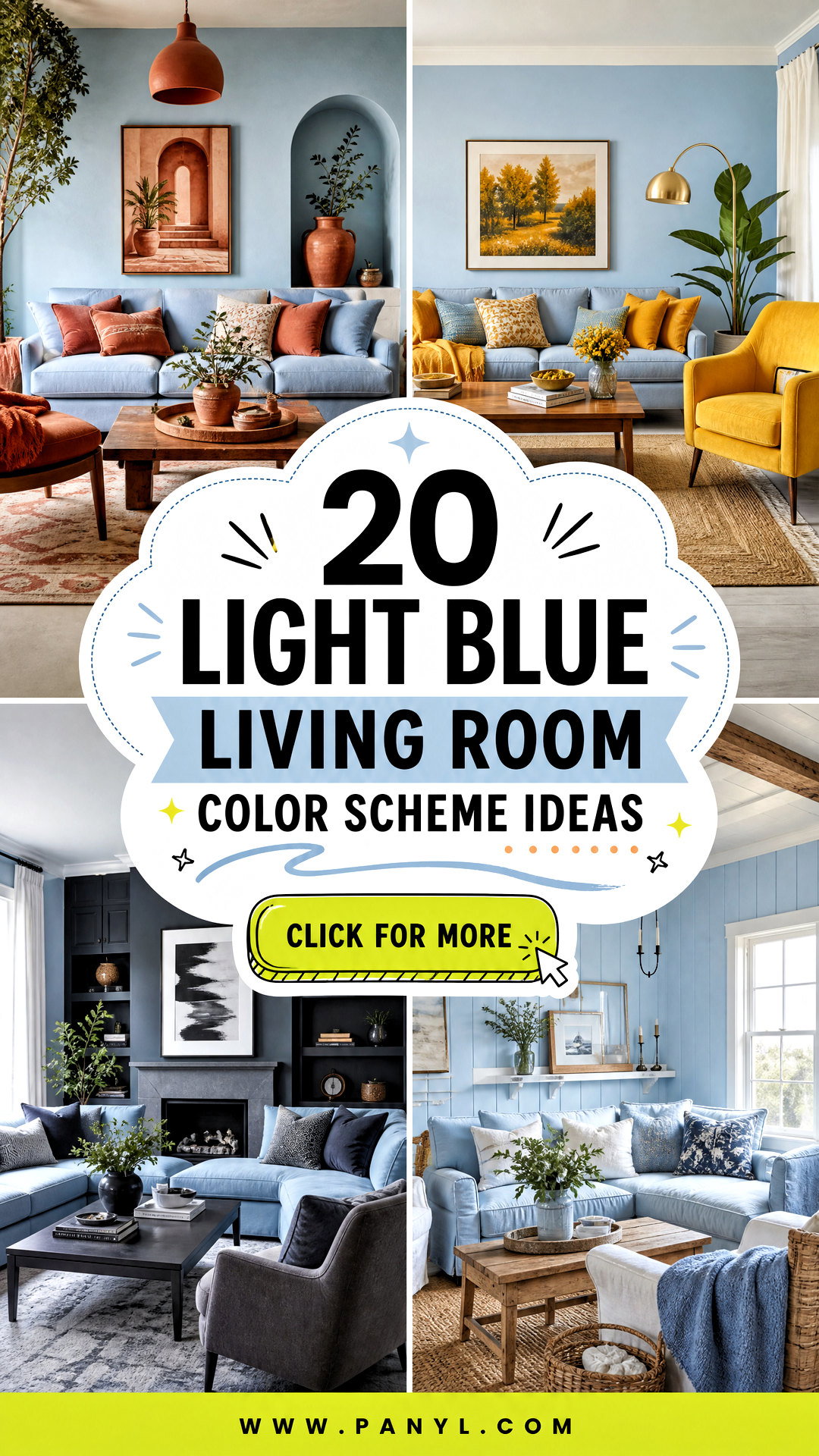 20 Light Blue Living Room Color Scheme Ideas for Calm Homes - 20 Light Blue Living Room Color Scheme Ideas for Calm Homes