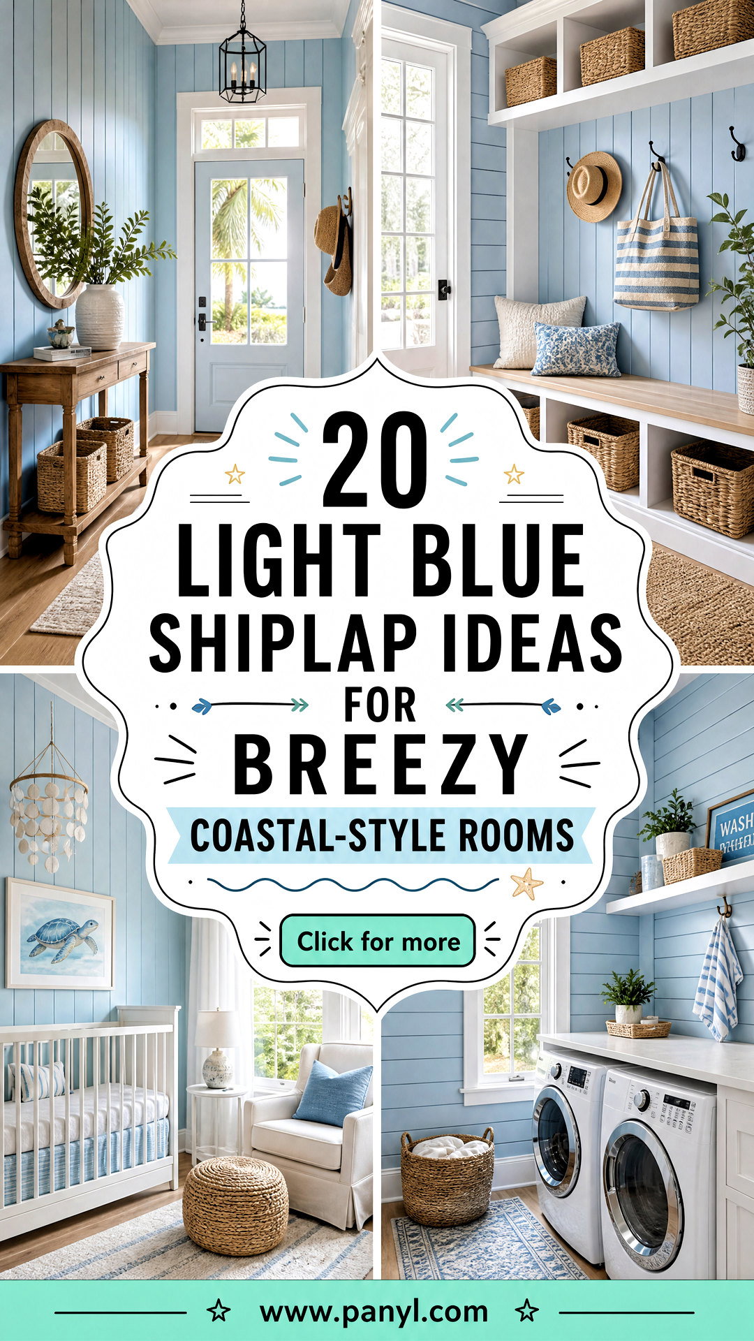 20 Light Blue Shiplap Ideas for Breezy Coastal-Style Rooms - 20 Light Blue Shiplap Ideas for Breezy Coastal-Style Rooms
