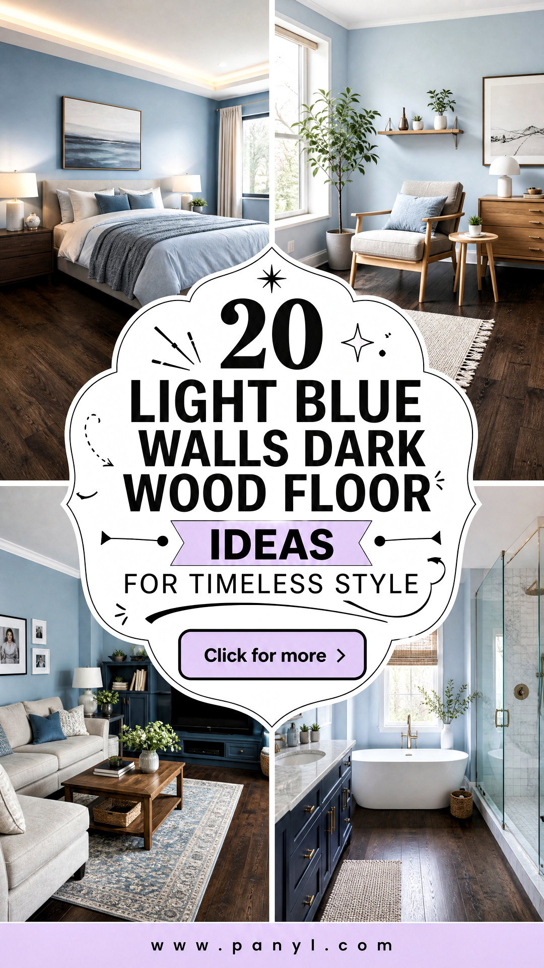 20 Light Blue Walls Dark Wood Floor Ideas for Timeless Style - 20 Light Blue Walls Dark Wood Floor Ideas for Timeless Style