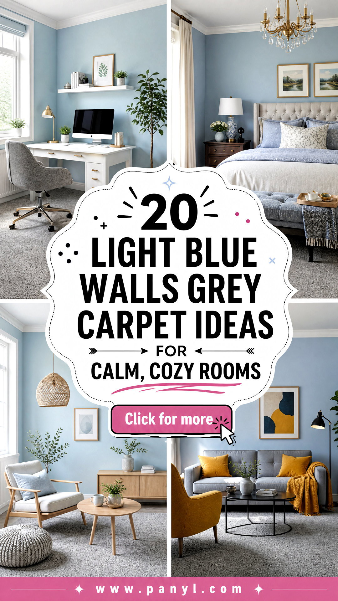 20 Light Blue Walls Grey Carpet Ideas for Calm Cozy Rooms - 20 Light Blue Walls Grey Carpet Ideas for Calm, Cozy Rooms