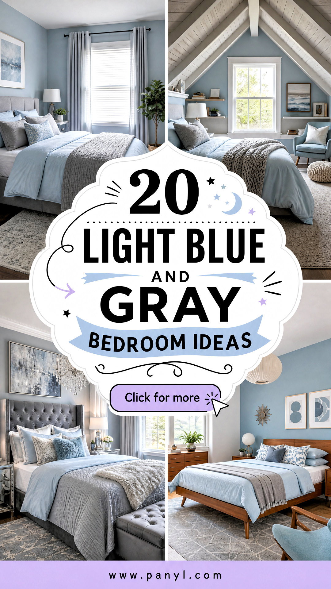 20 Light Blue and Gray Bedroom Ideas for a Calm Cozy Retreat - 20 Light Blue and Gray Bedroom Ideas for a Calm, Cozy Retreat