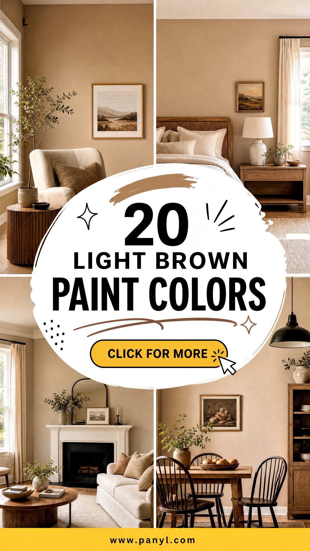 20 Light Brown Paint Colors for Beautiful Warm Timeless Rooms - 20 Light Brown Paint Colors for Beautiful, Warm, Timeless Rooms