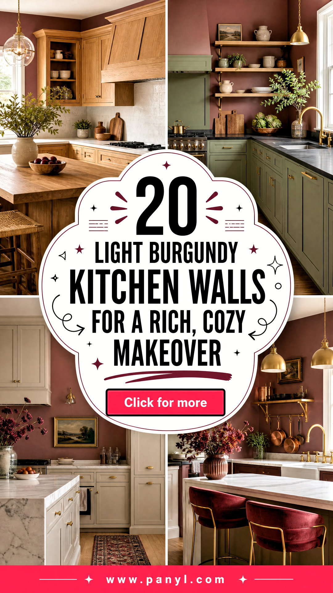 20 Light Burgundy Kitchen Walls for a Rich Cozy Makeover - 20 Light Burgundy Kitchen Walls for a Rich, Cozy Makeover