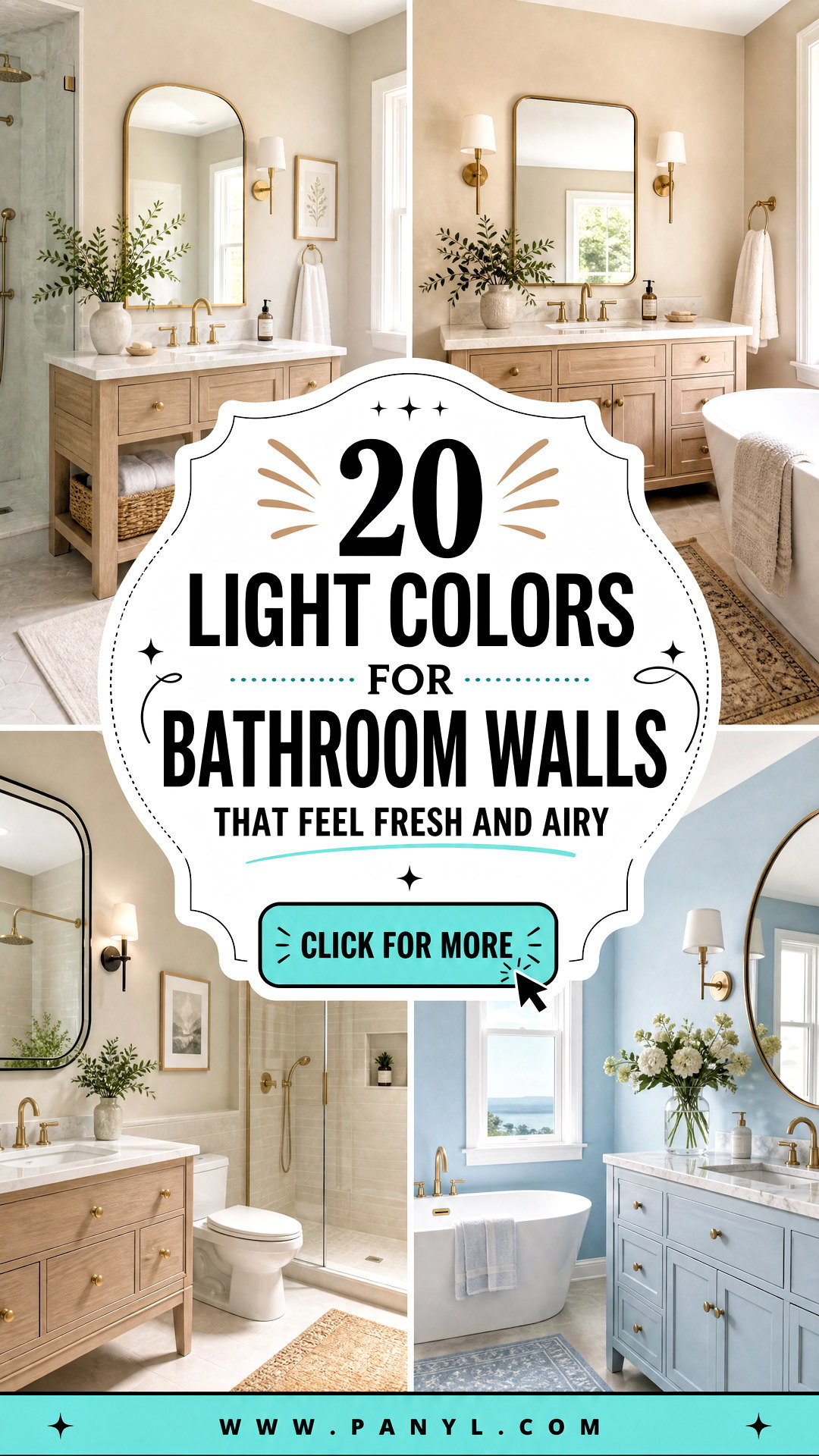 20 Light Colors for Bathroom Walls That Feel Fresh and Airy - 20 Light Colors for Bathroom Walls That Feel Fresh and Airy