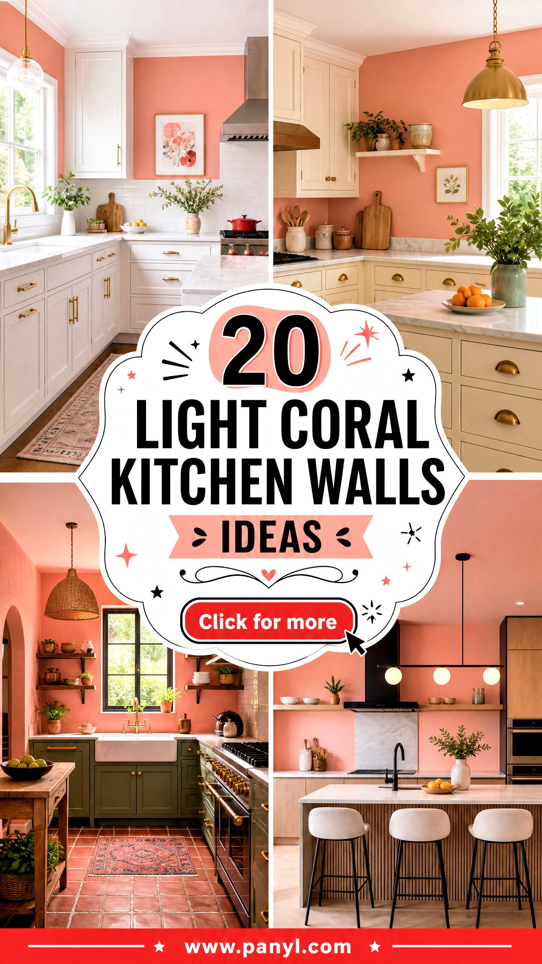 20 Light Coral Kitchen Walls for a Cheerful Modern Update - 20 Light Coral Kitchen Walls for a Cheerful Modern Update