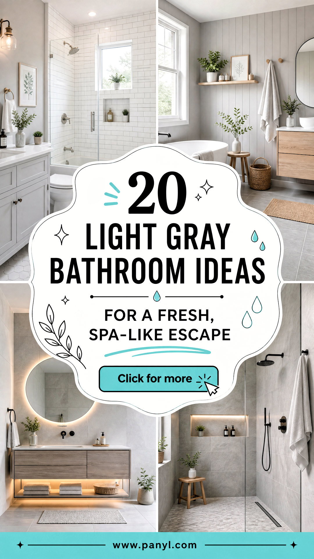 20 Light Gray Bathroom Ideas for a Fresh Spa-Like Escape - 20 Light Gray Bathroom Ideas for a Fresh, Spa-Like Escape