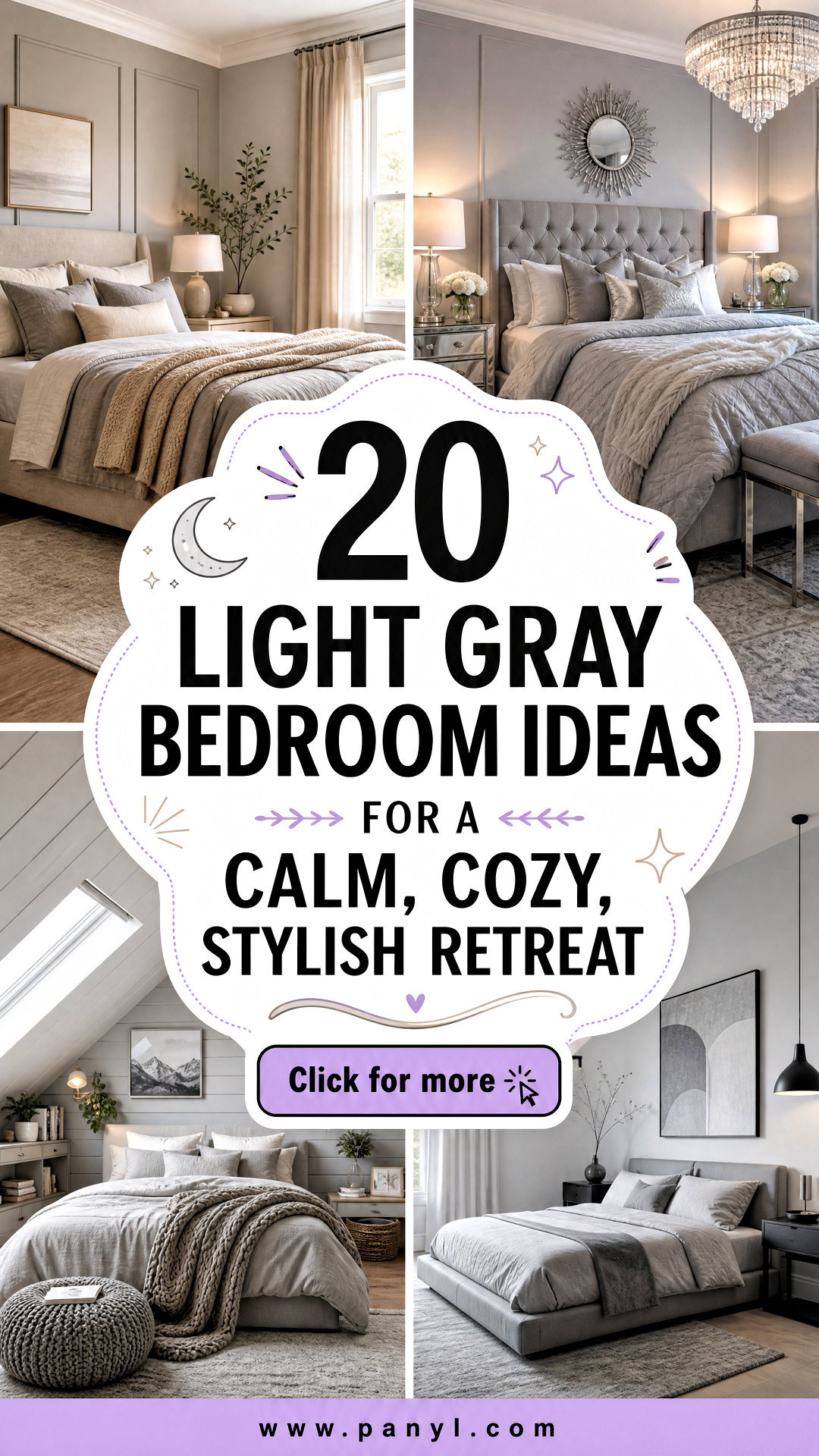 20 Light Gray Bedroom Ideas for a Calm Cozy Stylish Retreat - 20 Light Gray Bedroom Ideas for a Calm, Cozy, Stylish Retreat