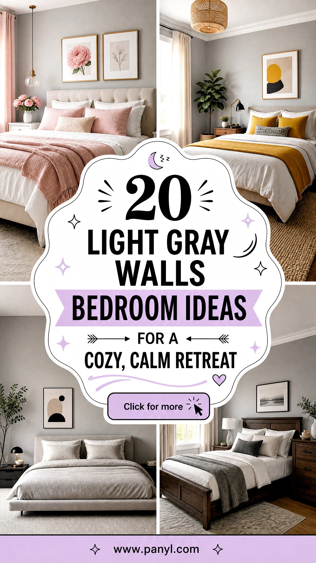20 Light Gray Walls Bedroom Ideas for a Cozy Calm Retreat - 20 Light Gray Walls Bedroom Ideas for a Cozy, Calm Retreat