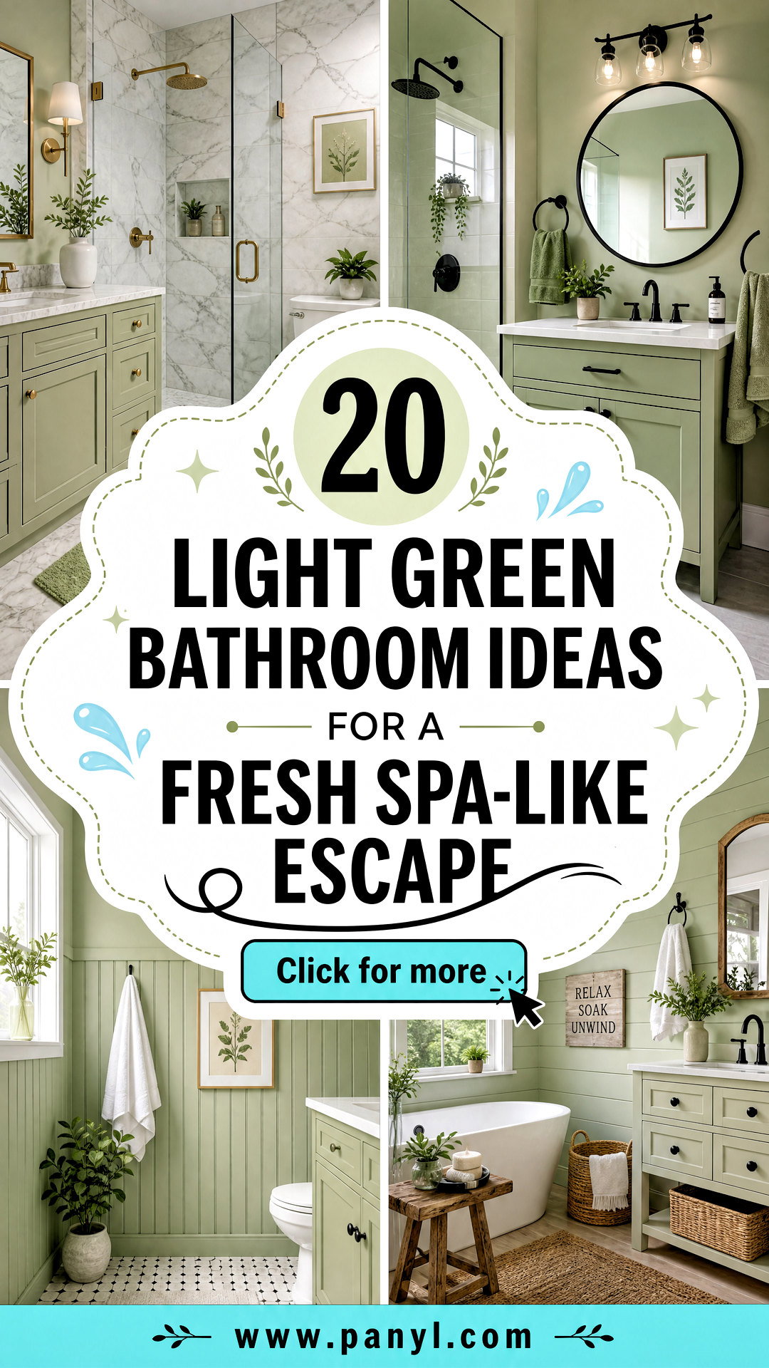 20 Light Green Bathroom Ideas for a Fresh Spa-Like Escape - 20 Light Green Bathroom Ideas for a Fresh Spa-Like Escape