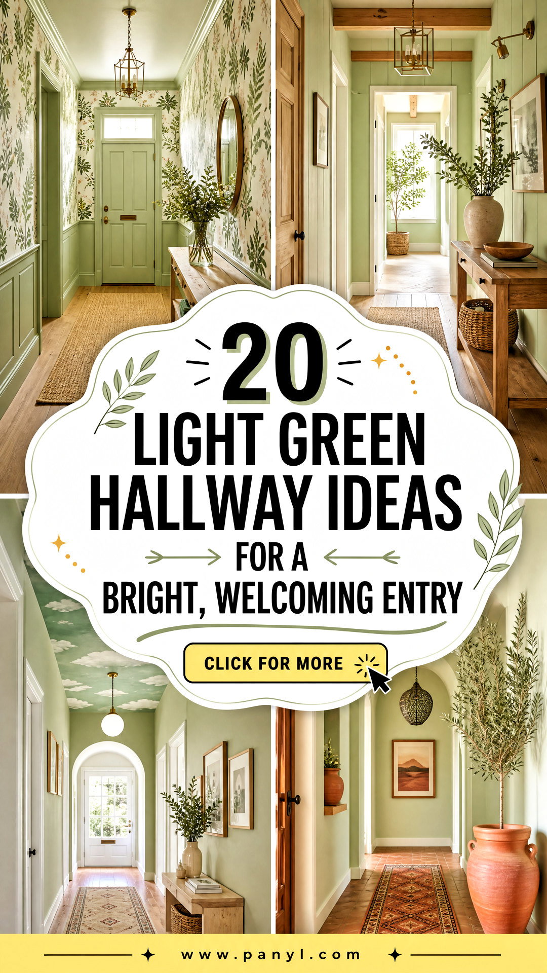 20 Light Green Hallway Ideas for a Bright Welcoming Entry - 20 Light Green Hallway Ideas for a Bright, Welcoming Entry