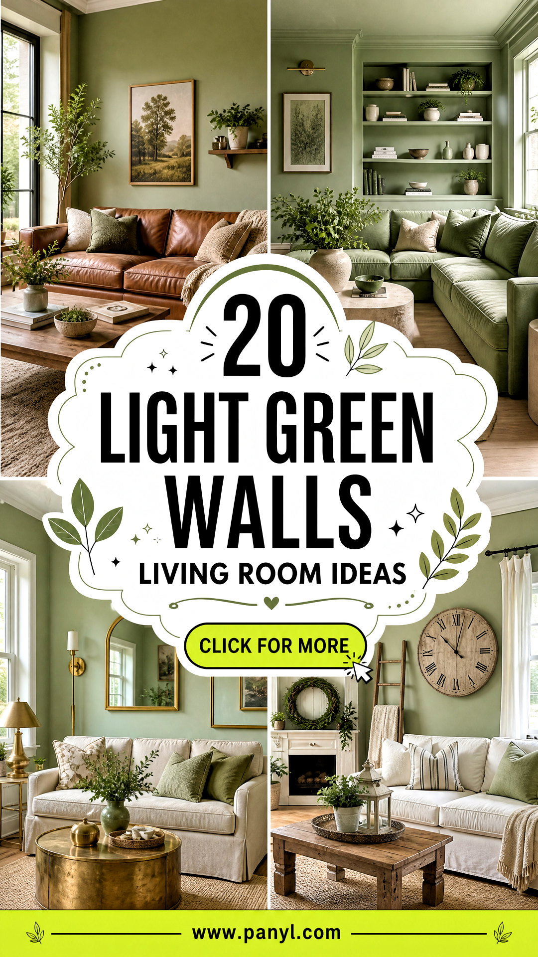 20 Light Green Walls Living Room Ideas for a Fresh Look - 20 Light Green Walls Living Room Ideas for a Fresh Look
