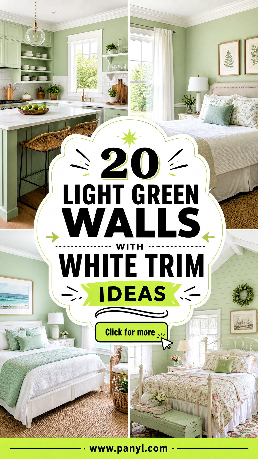 20 Light Green Walls With White Trim Ideas for Fresh Chic Rooms - 20 Light Green Walls With White Trim Ideas for Fresh, Chic Rooms
