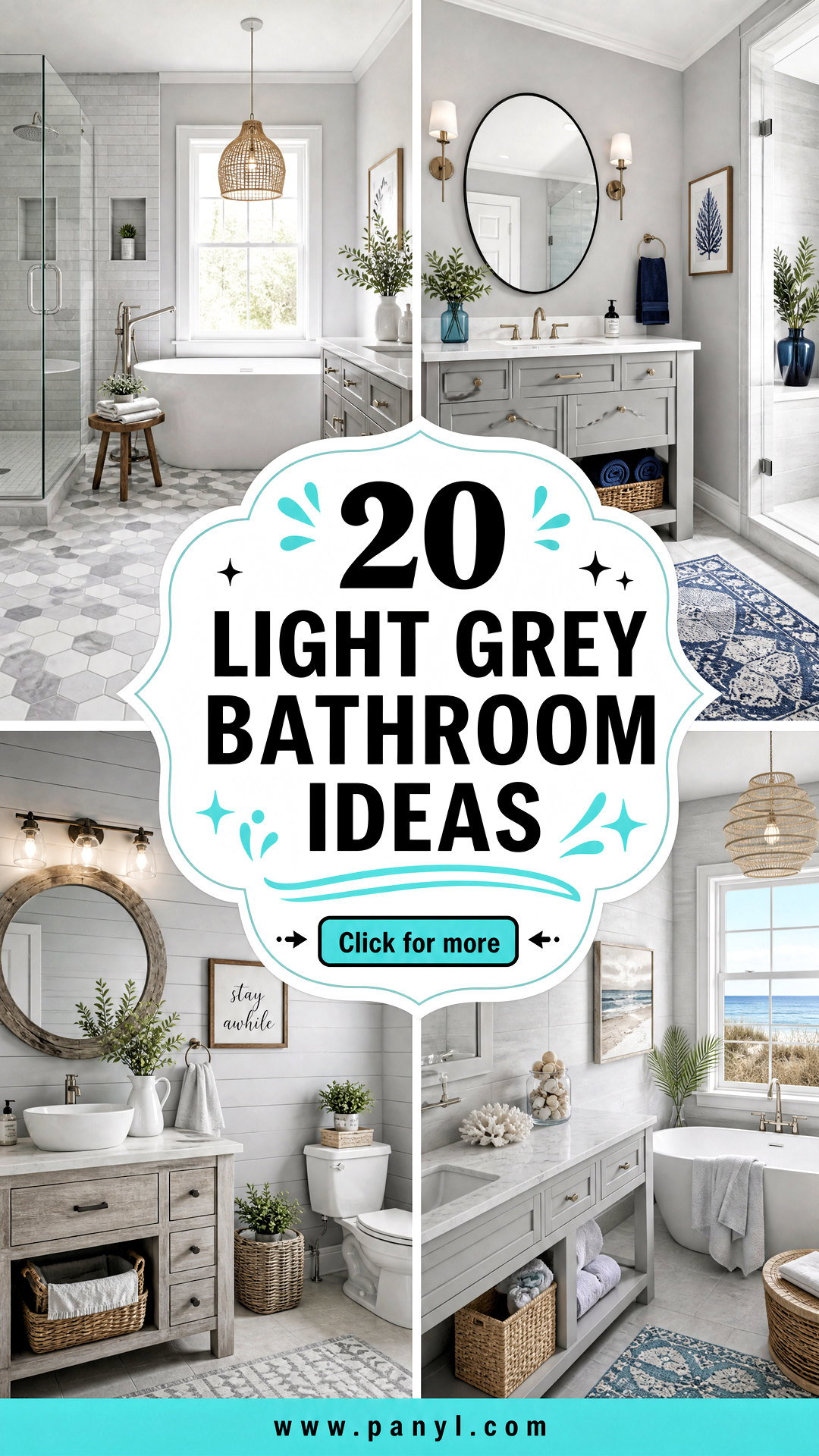20 Light Grey Bathroom Ideas for a Calm Spa-Like Escape - 20 Light Grey Bathroom Ideas for a Calm, Spa-Like Escape