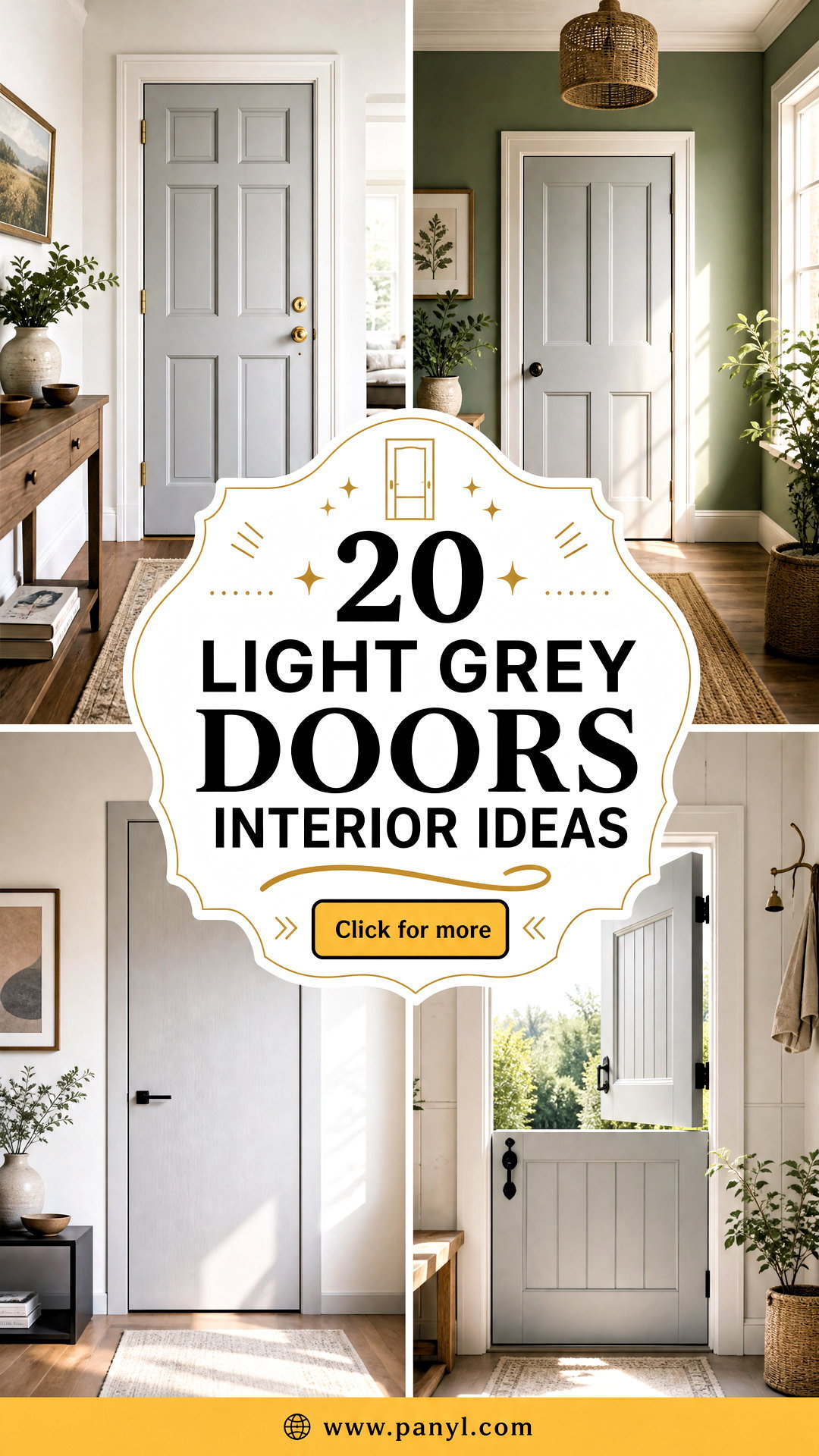 20 Light Grey Doors Interior Ideas for a Chic First Look - 20 Light Grey Doors Interior Ideas for a Chic First Look