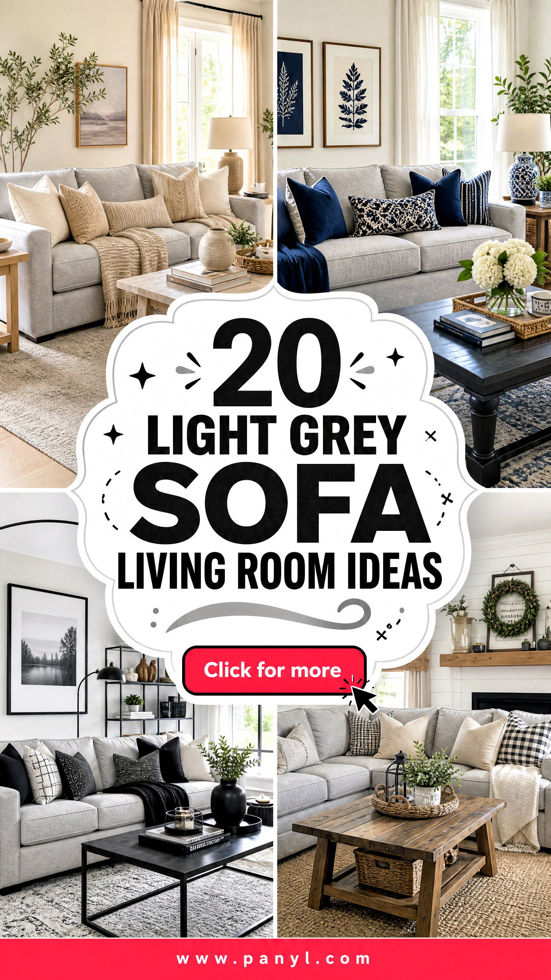 20 Light Grey Sofa Living Room Ideas for Cozy Chic Comfort - 20 Light Grey Sofa Living Room Ideas for Cozy, Chic Comfort