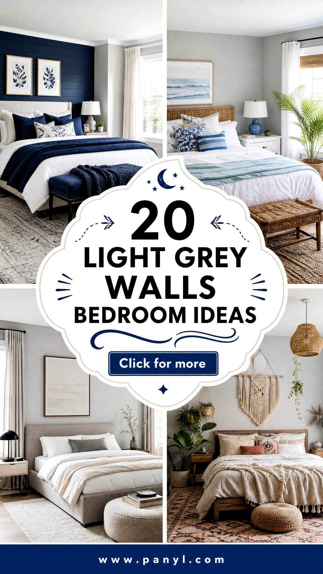 20 Light Grey Walls Bedroom Ideas for a Cozy Calm Retreat - 20 Light Grey Walls Bedroom Ideas for a Cozy, Calm Retreat