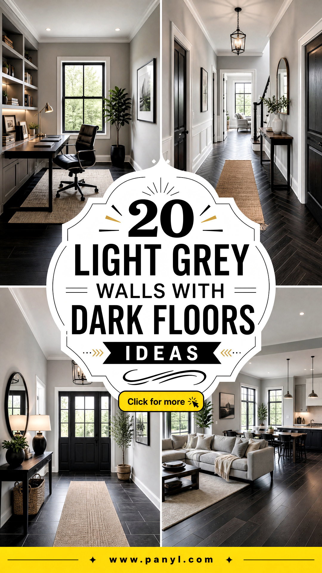 20 Light Grey Walls With Dark Floors for a Bold Balanced Home - 20 Light Grey Walls With Dark Floors for a Bold, Balanced Home