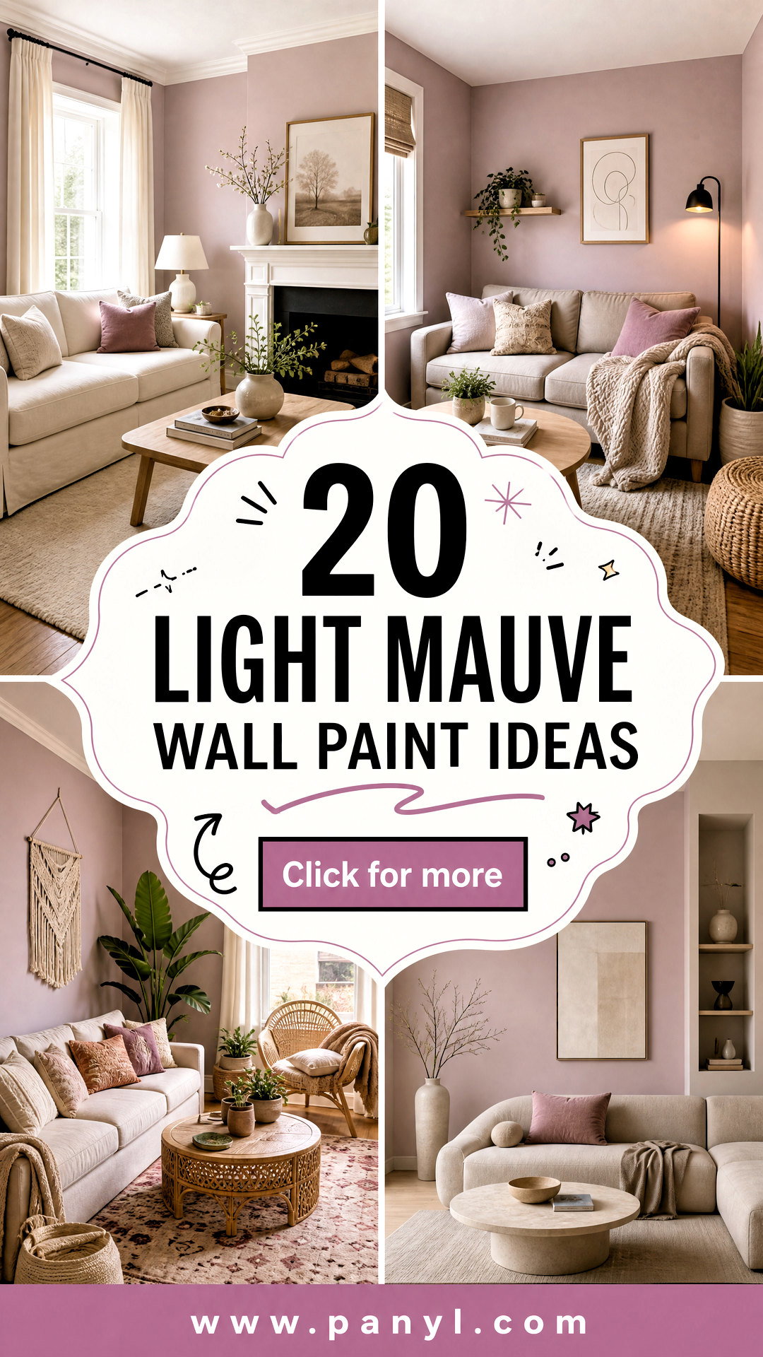 20 Light Mauve Wall Paint Ideas for Soft Sophisticated Rooms - 20 Light Mauve Wall Paint Ideas for Soft, Sophisticated Rooms