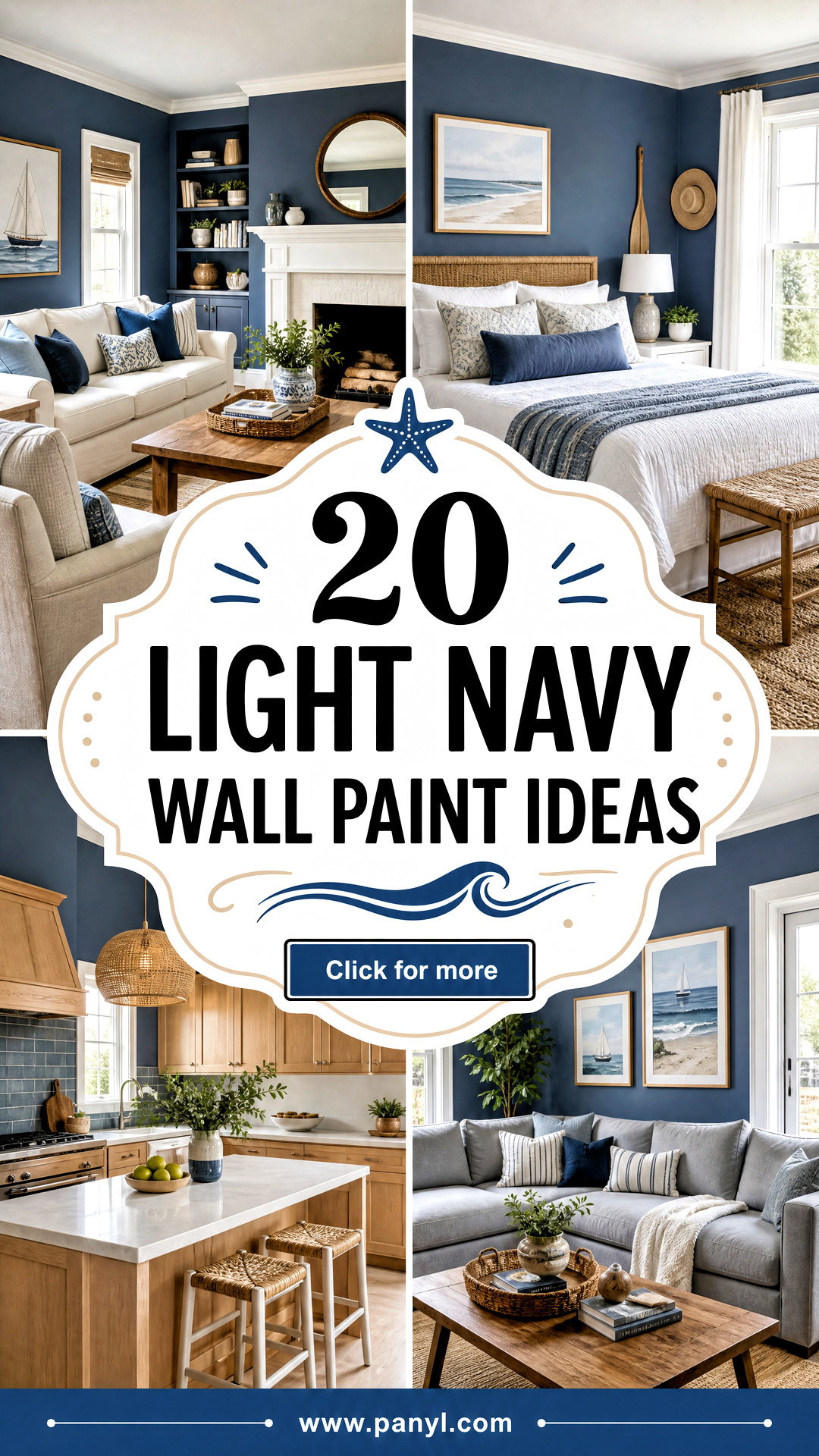 20 Light Navy Wall Paint Ideas for Serene Coastal-Inspired Rooms - 20 Light Navy Wall Paint Ideas for Serene, Coastal-Inspired Rooms