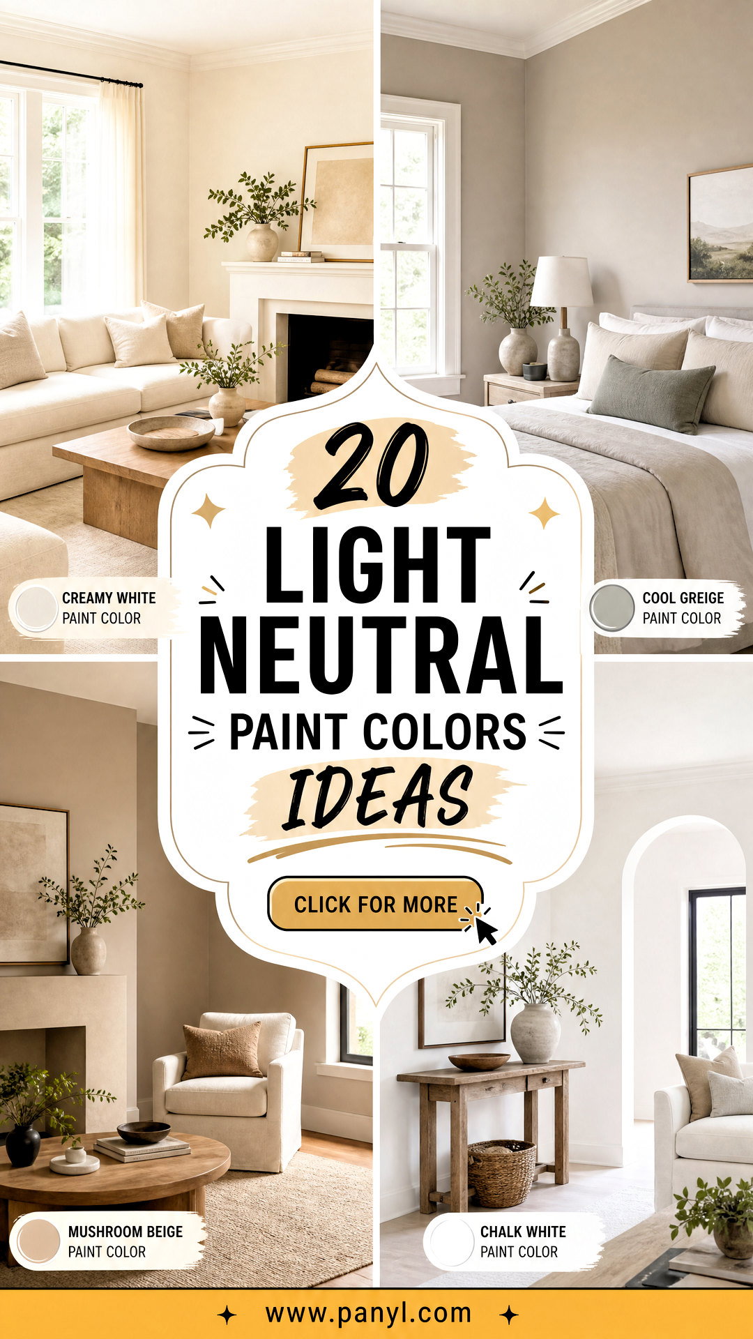 20 Light Neutral Paint Colors for Calm Timeless Interiors - 20 Light Neutral Paint Colors for Calm, Timeless Interiors