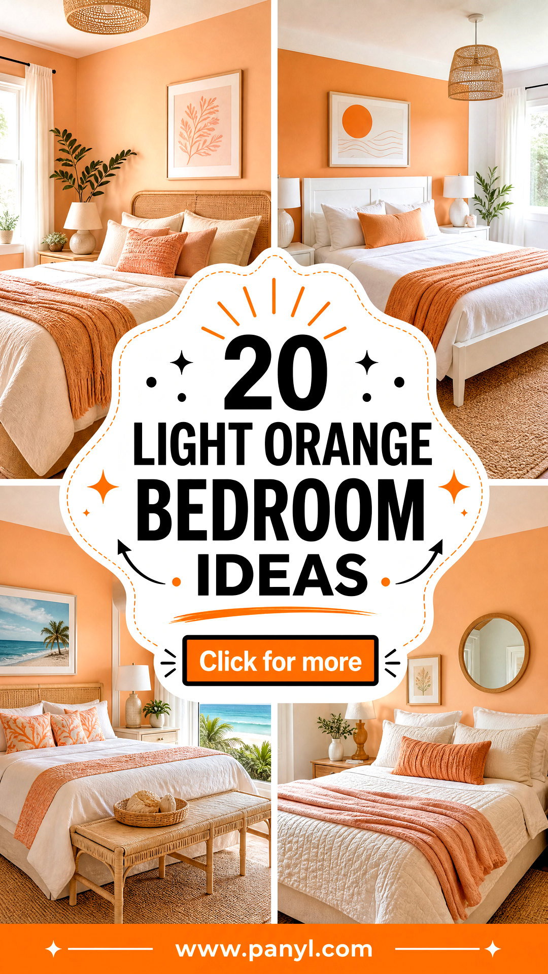 20 Light Orange Bedroom Ideas for a Cozy Sunny Retreat - 20 Light Orange Bedroom Ideas for a Cozy, Sunny Retreat
