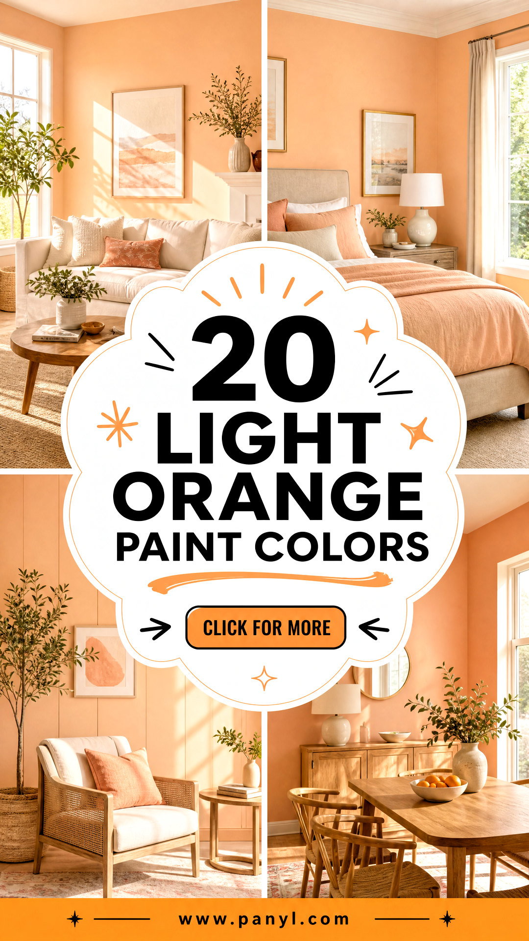 20 Light Orange Paint Colors for a Fresh Sunlit Makeover - 20 Light Orange Paint Colors for a Fresh, Sunlit Makeover
