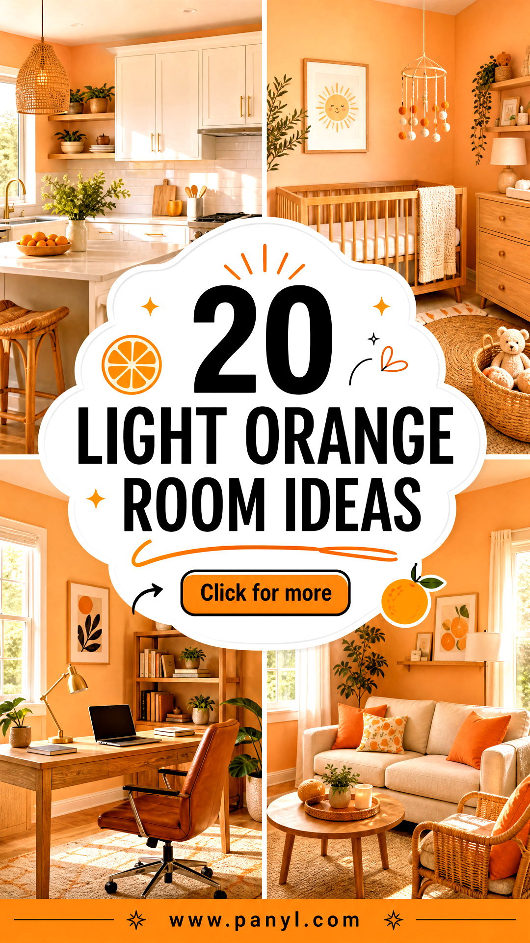 20 Light Orange Room Ideas for a Warm Cheerful Makeover - 20 Light Orange Room Ideas for a Warm, Cheerful Makeover