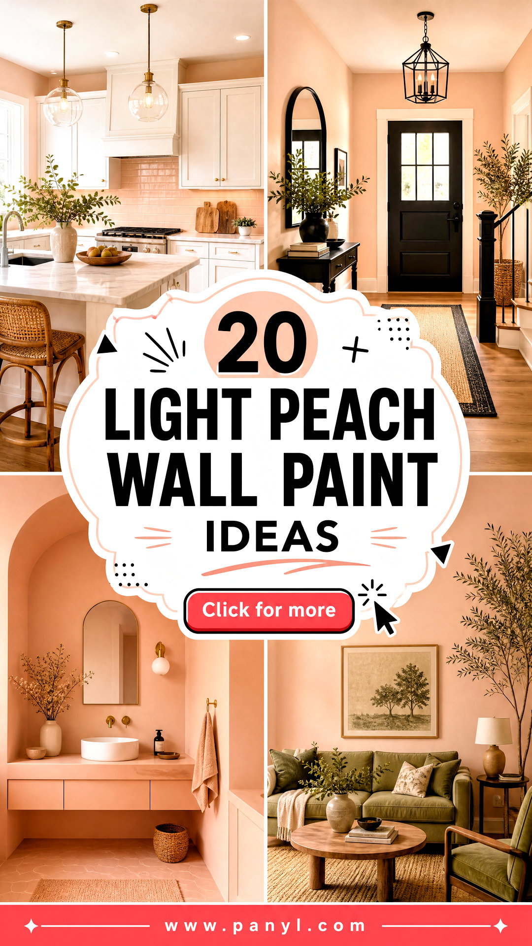 20 Light Peach Wall Paint Ideas for Warm Welcoming Rooms - 20 Light Peach Wall Paint Ideas for Warm, Welcoming Rooms