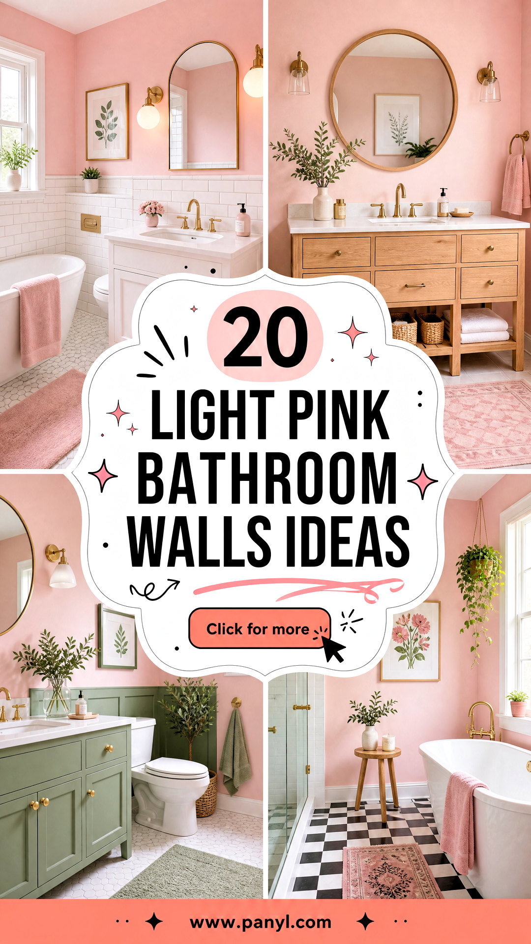 20 Light Pink Bathroom Walls Ideas for a Fresh Calm Space - 20 Light Pink Bathroom Walls Ideas for a Fresh, Calm Space
