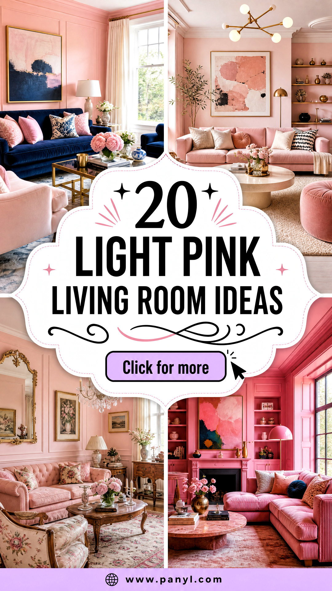 20 Light Pink Living Room Ideas for a Chic Welcoming Refresh - 20 Light Pink Living Room Ideas for a Chic, Welcoming Refresh