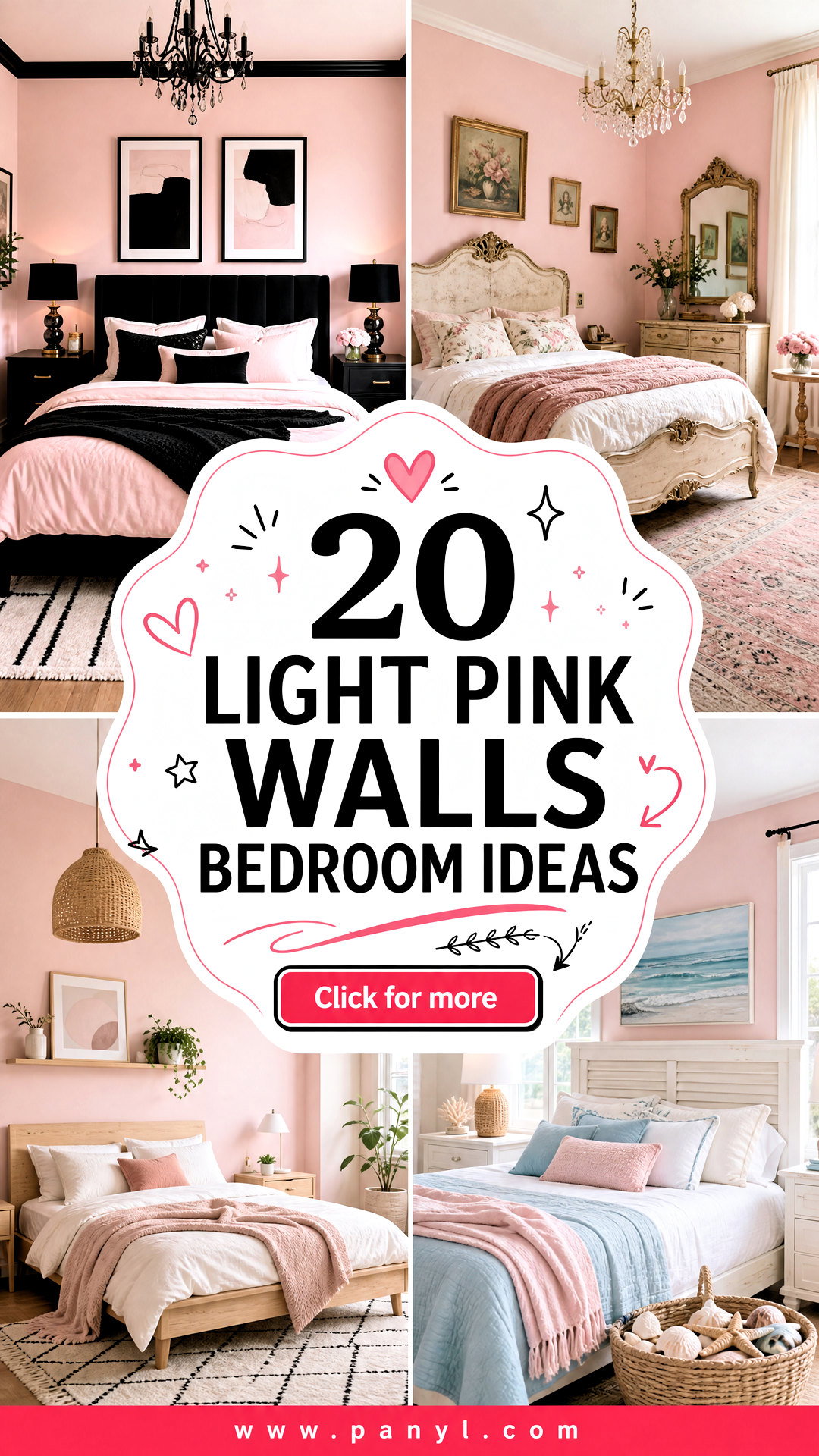 20 Light Pink Walls Bedroom Ideas for a Soft Romantic Retreat - 20 Light Pink Walls Bedroom Ideas for a Soft, Romantic Retreat