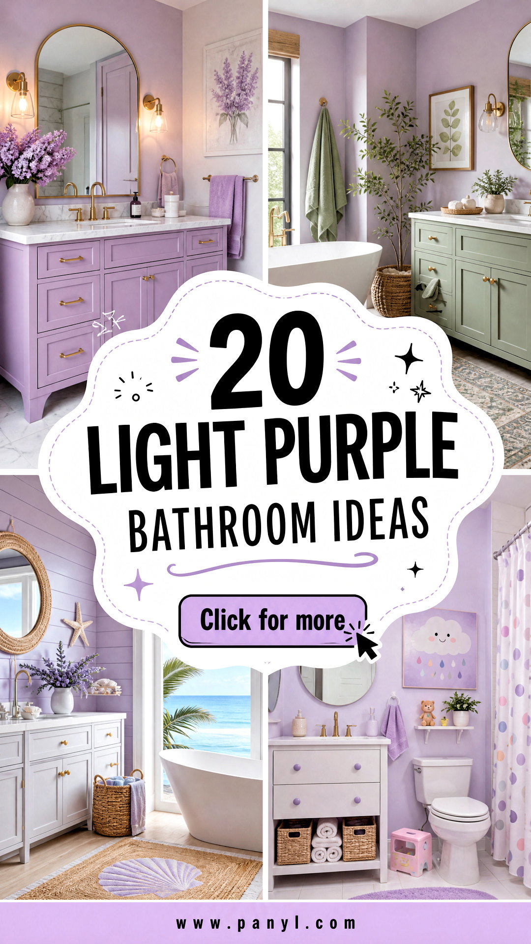 20 Light Purple Bathroom Ideas for a Calm Spa-Inspired Refresh - 20 Light Purple Bathroom Ideas for a Calm, Spa-Inspired Refresh