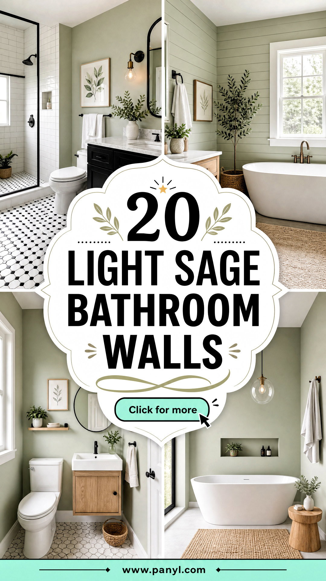 20 Light Sage Bathroom Walls for a Calm Spa-Like Retreat - 20 Light Sage Bathroom Walls for a Calm, Spa-Like Retreat