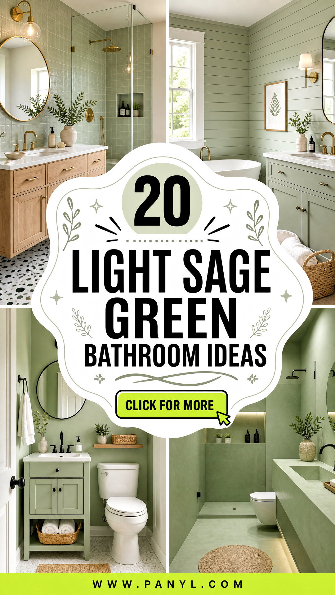 20 Light Sage Green Bathroom Ideas for a Serene Spa-Like Retreat - 20 Light Sage Green Bathroom Ideas for a Serene Spa-Like Retreat