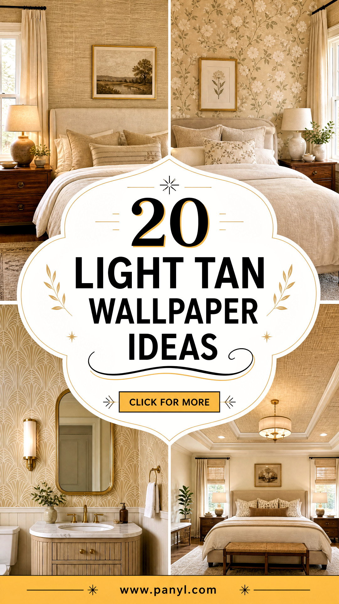 20 Light Tan Wallpaper Ideas for a Warm Modern Home Look - 20 Light Tan Wallpaper Ideas for a Warm, Modern Home Look
