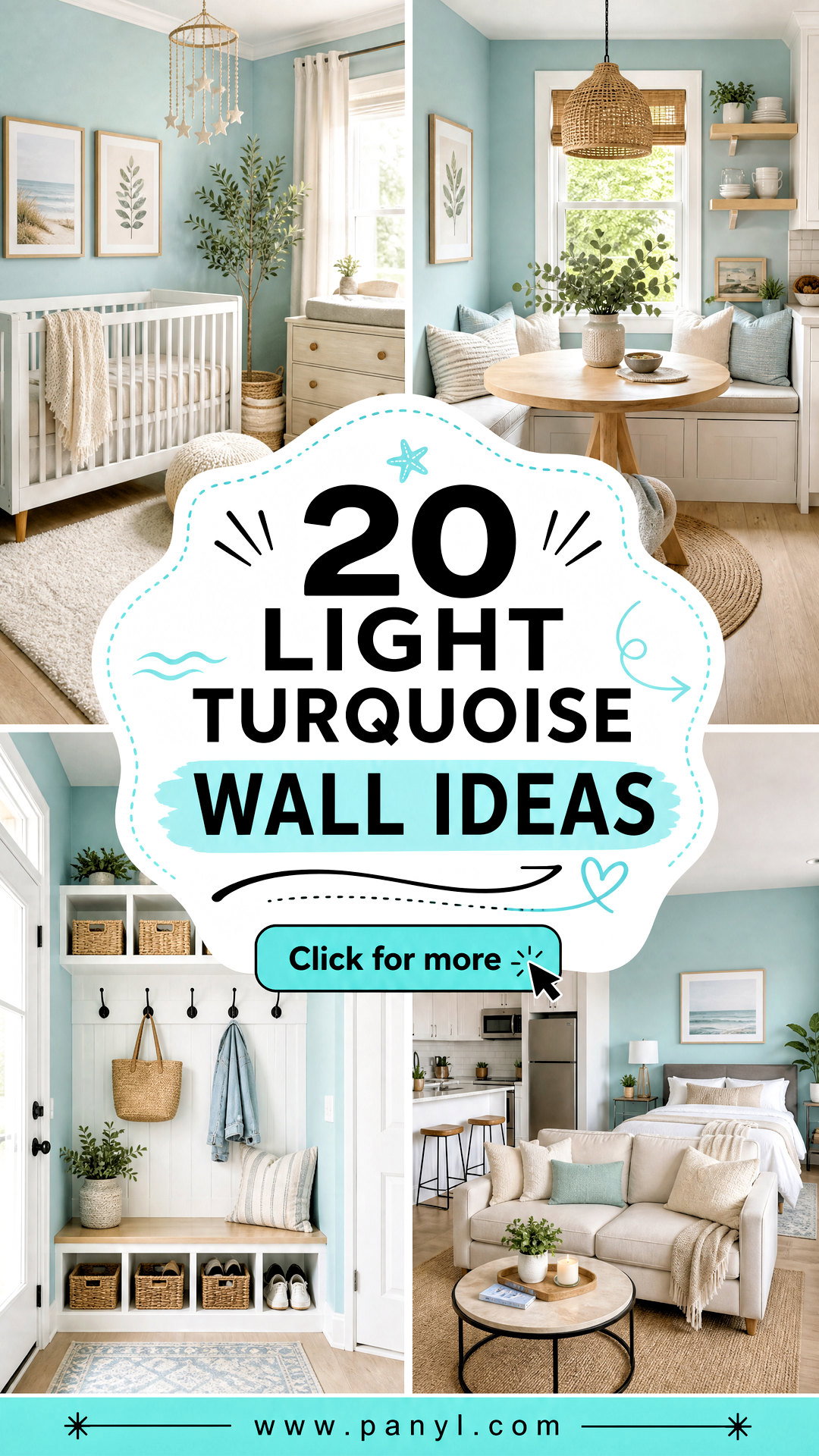 20 Light Turquoise Wall Ideas Breezy Style for Relaxing Rooms - 20 Light Turquoise Wall Ideas: Breezy Style for Relaxing Rooms