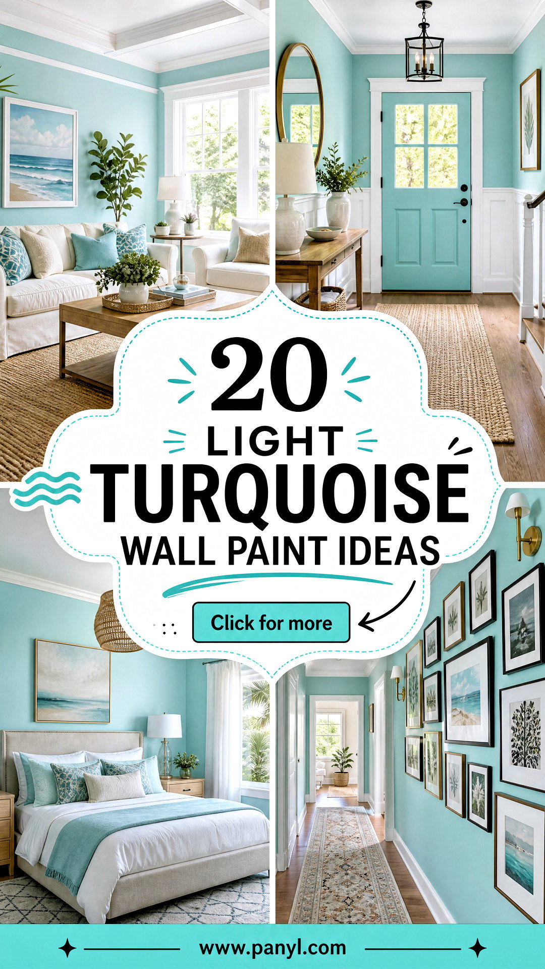 20 Light Turquoise Wall Paint Ideas for Bright Modern Rooms - 20 Light Turquoise Wall Paint Ideas for Bright, Modern Rooms