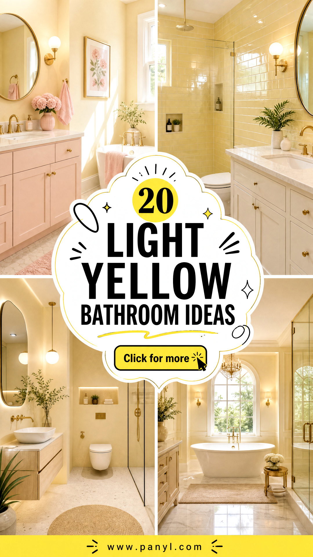 20 Light Yellow Bathroom Ideas for a Fresh Spa-Like Retreat - 20 Light Yellow Bathroom Ideas for a Fresh, Spa-Like Retreat
