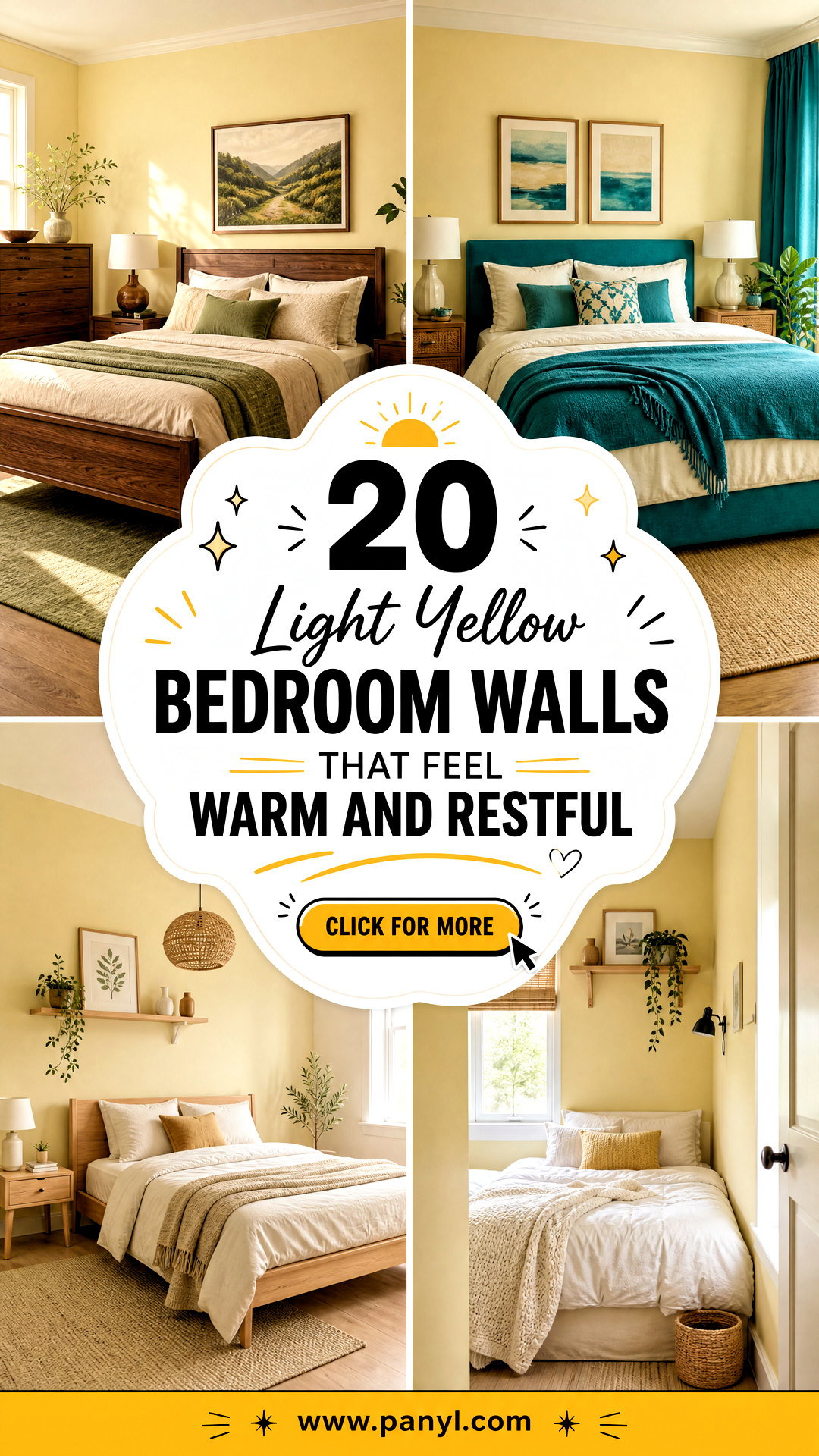 20 Light Yellow Bedroom Walls That Feel Warm and Restful - 20 Light Yellow Bedroom Walls That Feel Warm and Restful