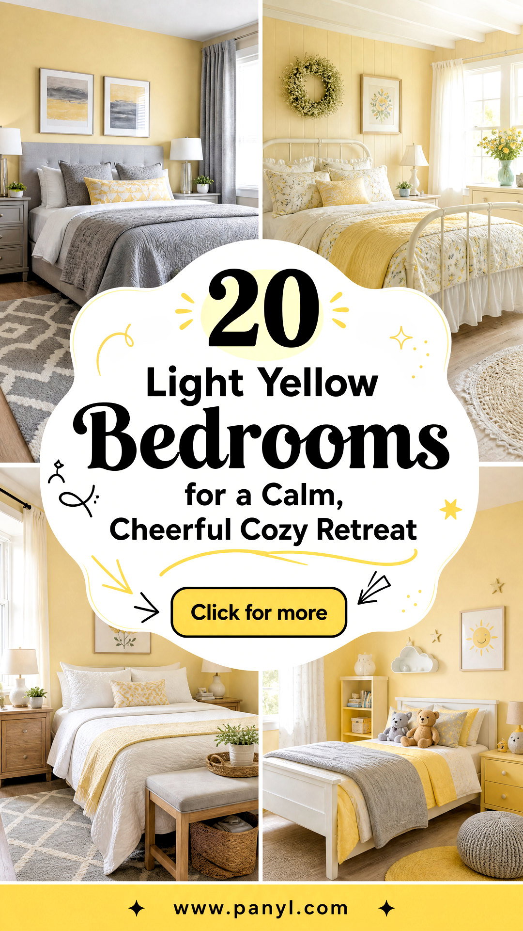 20 Light Yellow Bedrooms for a Calm Cheerful Cozy Retreat - 20 Light Yellow Bedrooms for a Calm, Cheerful Cozy Retreat