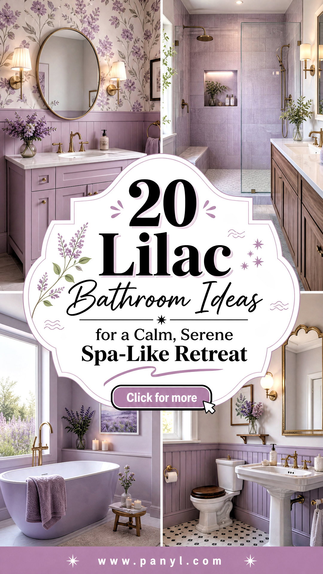 20 Lilac Bathroom Ideas for a Calm Serene Spa-Like Retreat - 20 Lilac Bathroom Ideas for a Calm, Serene Spa-Like Retreat