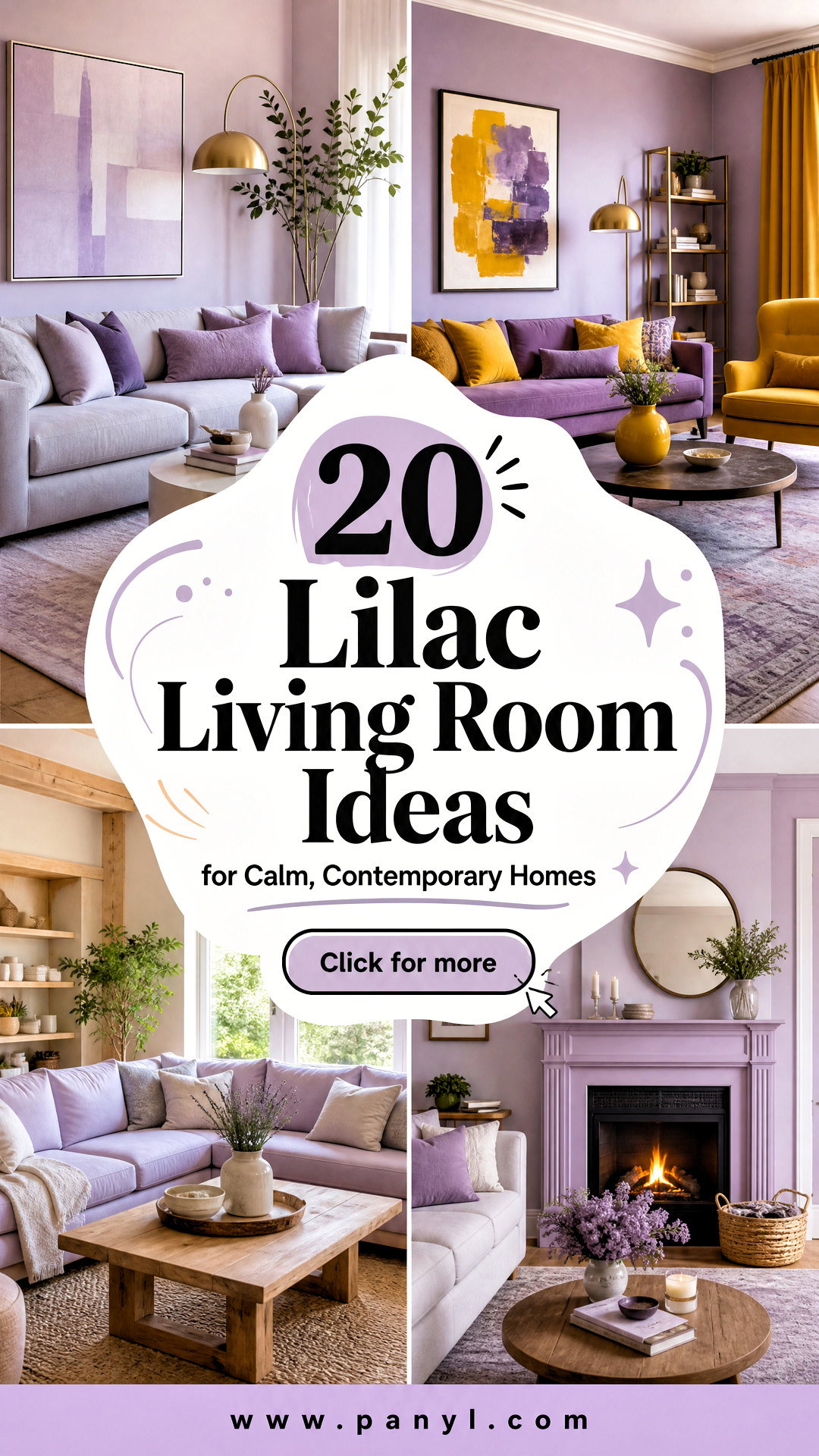 20 Lilac Living Room Ideas for Calm Contemporary Homes - 20 Lilac Living Room Ideas for Calm, Contemporary Homes