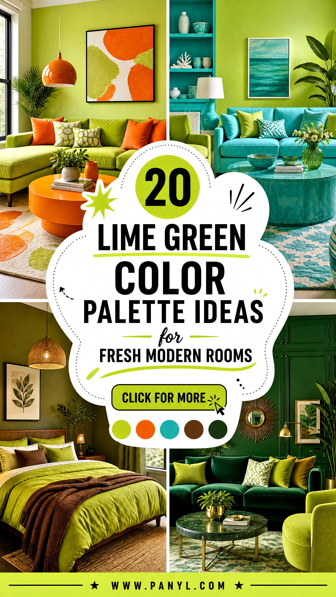 20 Lime Green Color Palette Ideas for Fresh Modern Rooms - 20 Lime Green Color Palette Ideas for Fresh Modern Rooms