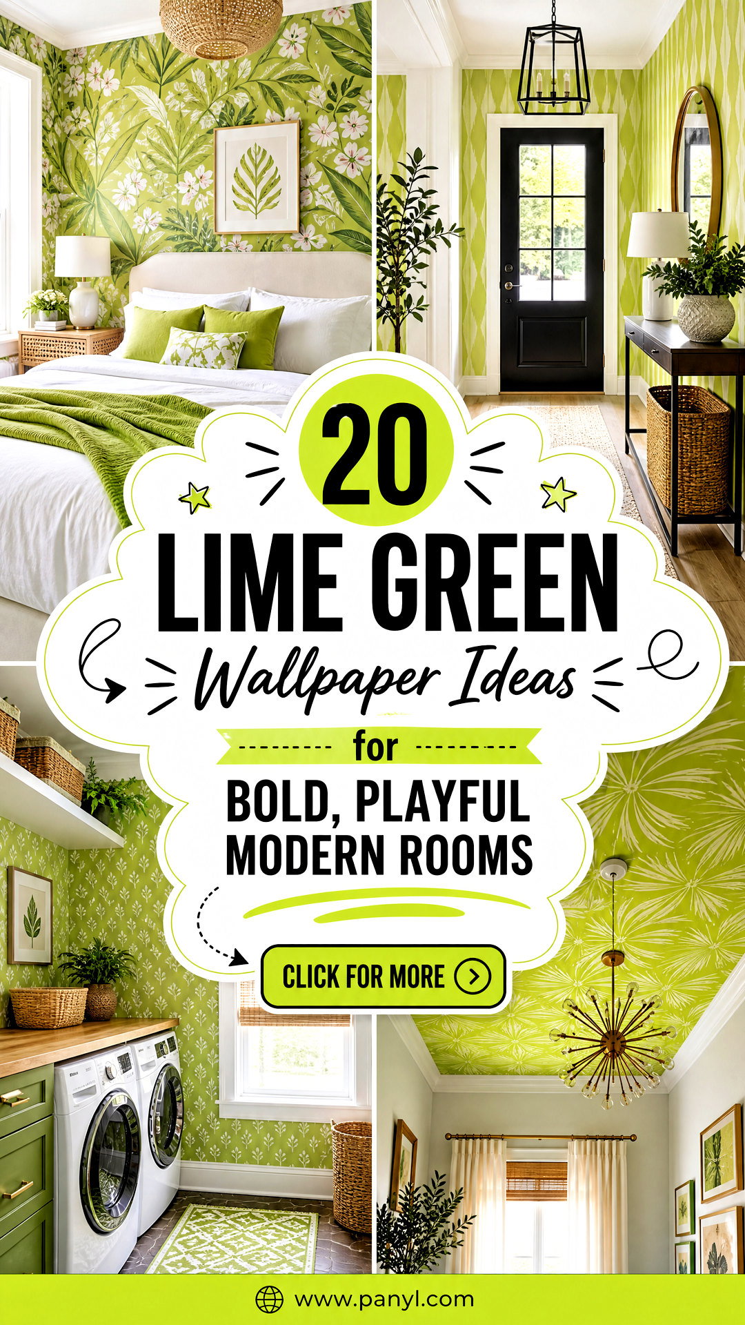 20 Lime Green Wallpaper Ideas for Bold Playful Modern Rooms - 20 Lime Green Wallpaper Ideas for Bold, Playful Modern Rooms