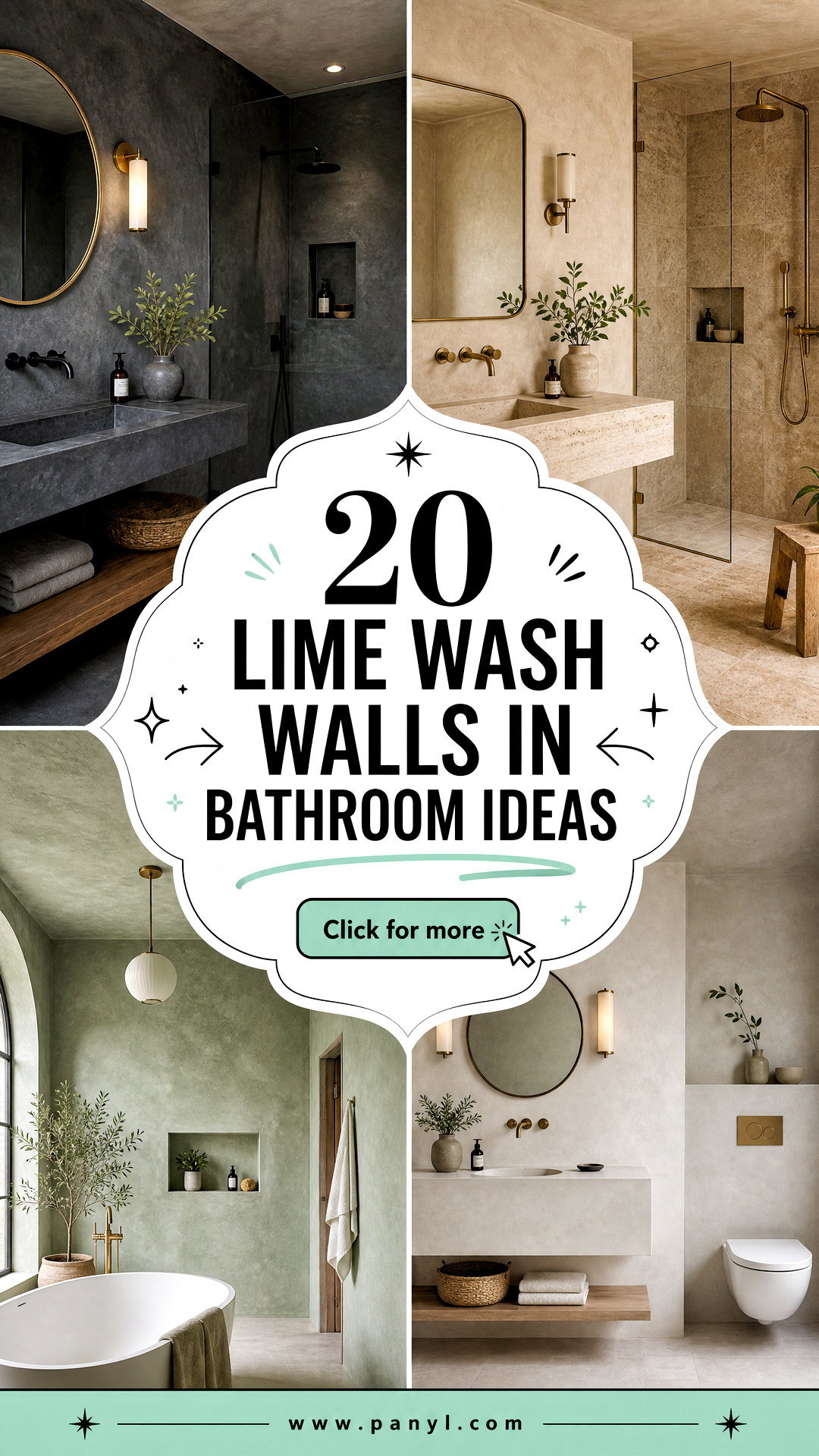 20 Lime Wash Walls in Bathroom Ideas Spa Style for Small Spaces - 20 Lime Wash Walls in Bathroom Ideas: Spa Style for Small Spaces