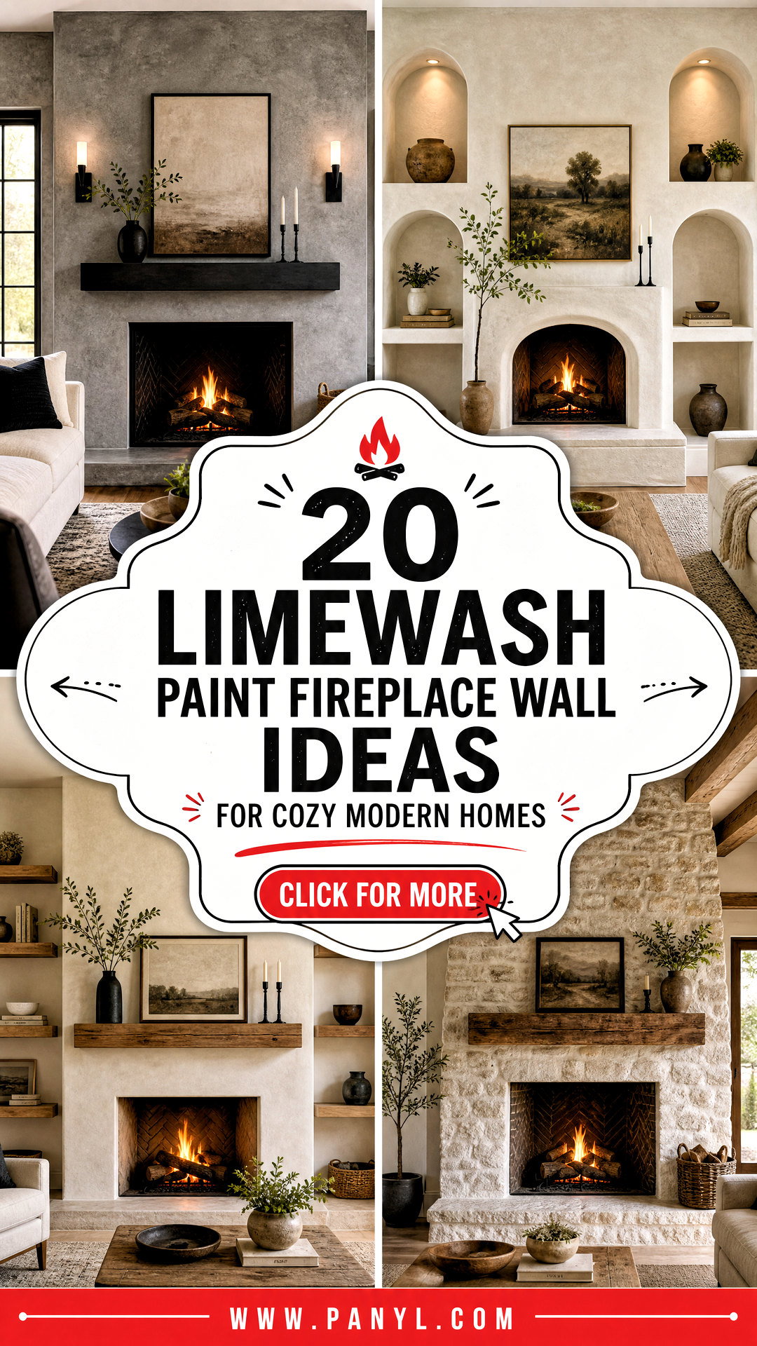 20 Limewash Paint Fireplace Wall Ideas for Cozy Modern Homes - 20 Limewash Paint Fireplace Wall Ideas for Cozy Modern Homes