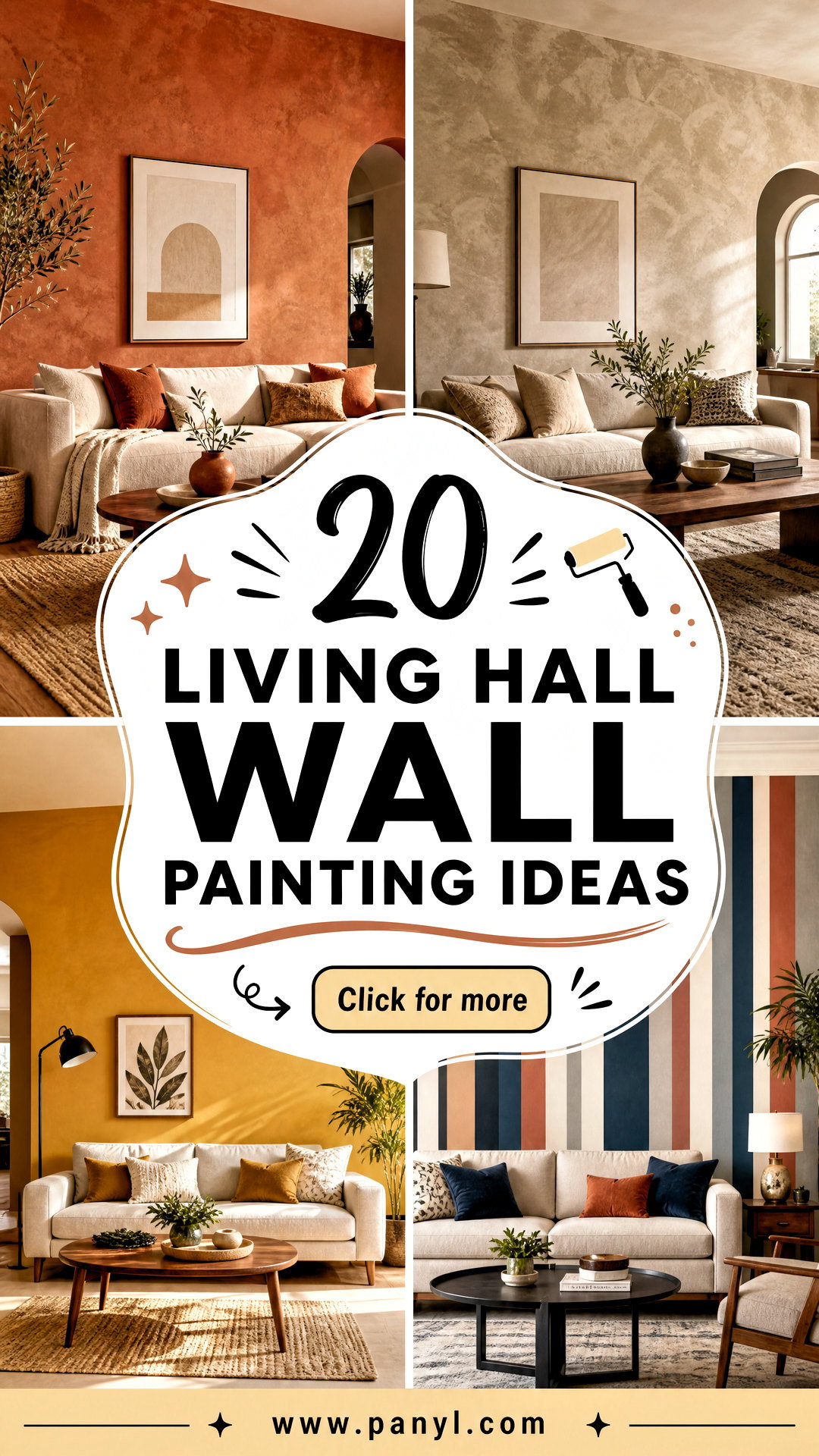 20 Living Hall Wall Painting Ideas for a Welcoming Modern Home - 20 Living Hall Wall Painting Ideas for a Welcoming Modern Home